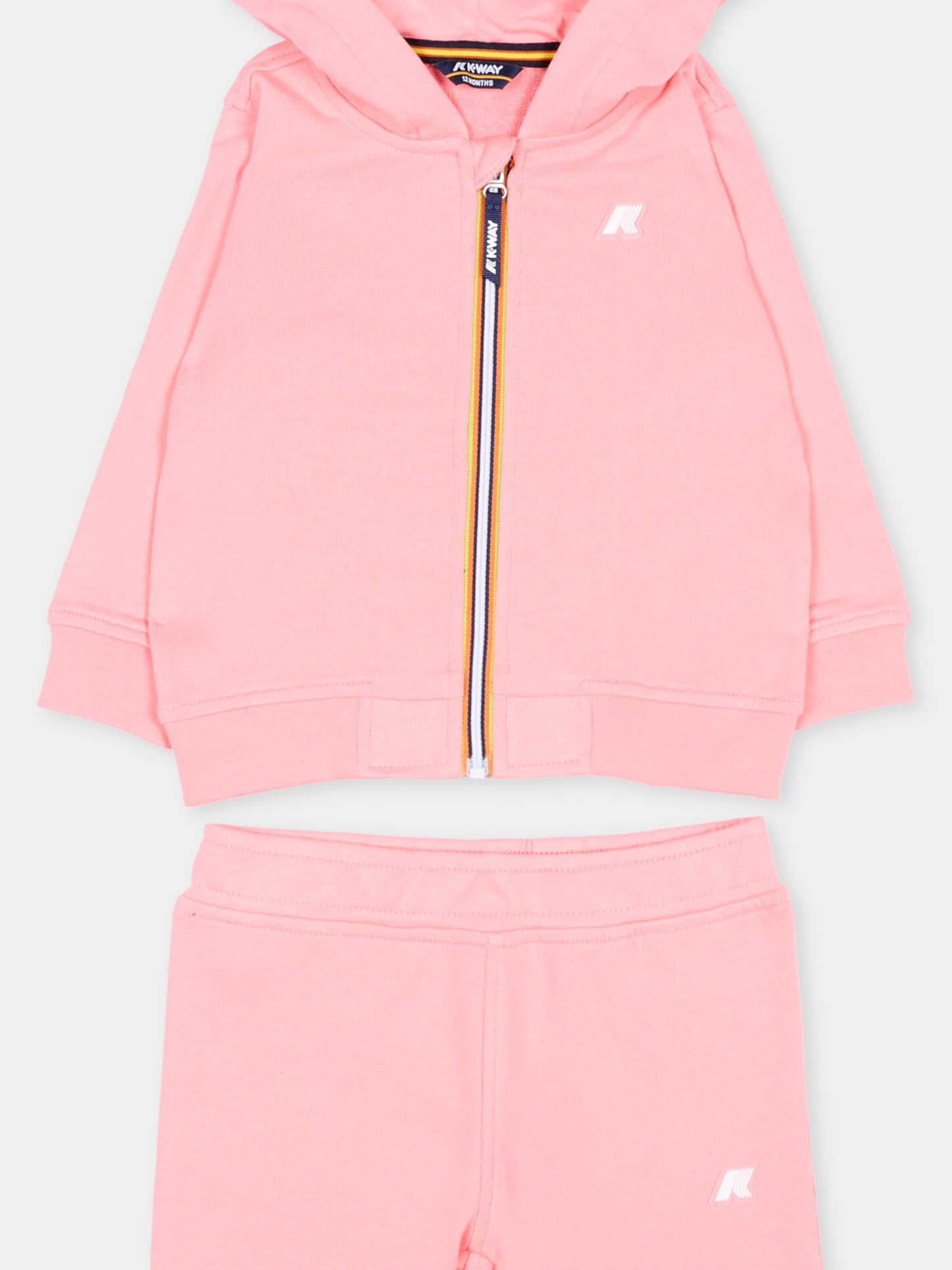 Completo sportivo rosa per neonata,K-way,K4124TW Q28