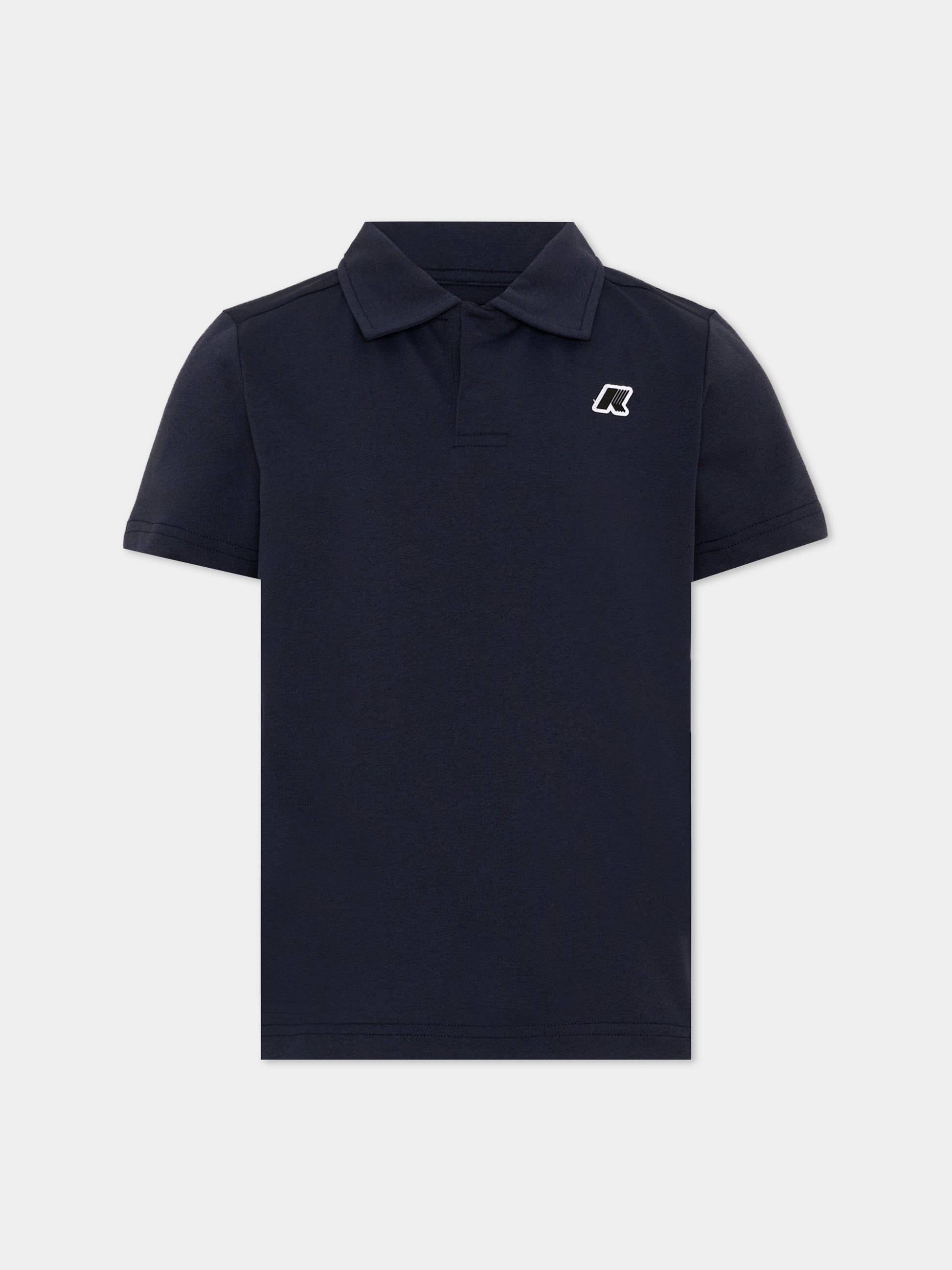 Polo blu per bambino con logo,K-way,K7134LW K89