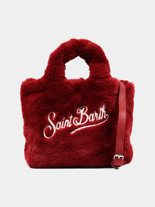 Borsa bordeaux Vanity Mini Soft Fur per bambina,Mc2 Saint Barth,VAMI021 00192M