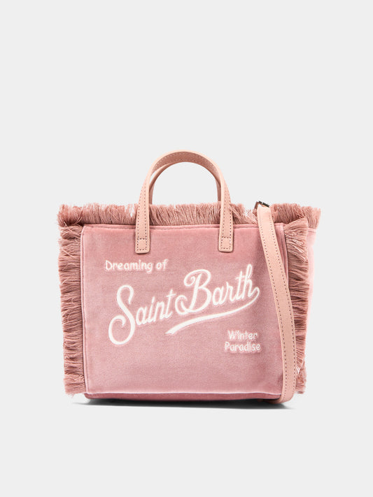 Borsa rosa Vanity Mini Velvet per bambina