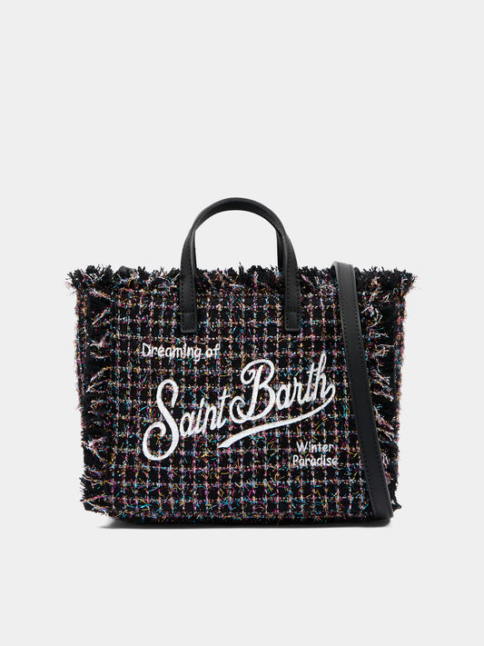 Borsa nera Vanity Mini Tweed per bambina,Mc2 Saint Barth,VAMI032 00193M