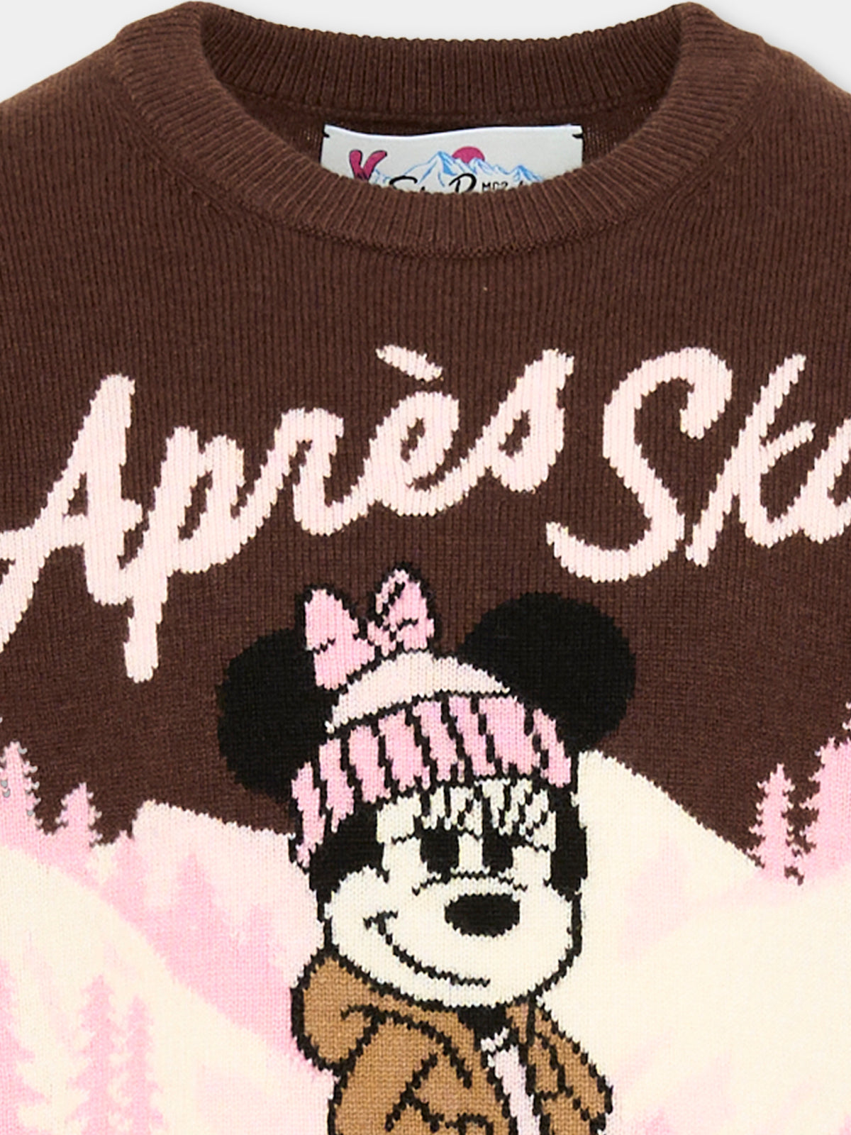 Maglione marrone per bambina con ricamo Disney,Mc2 Saint Barth,PRC0007 01278M