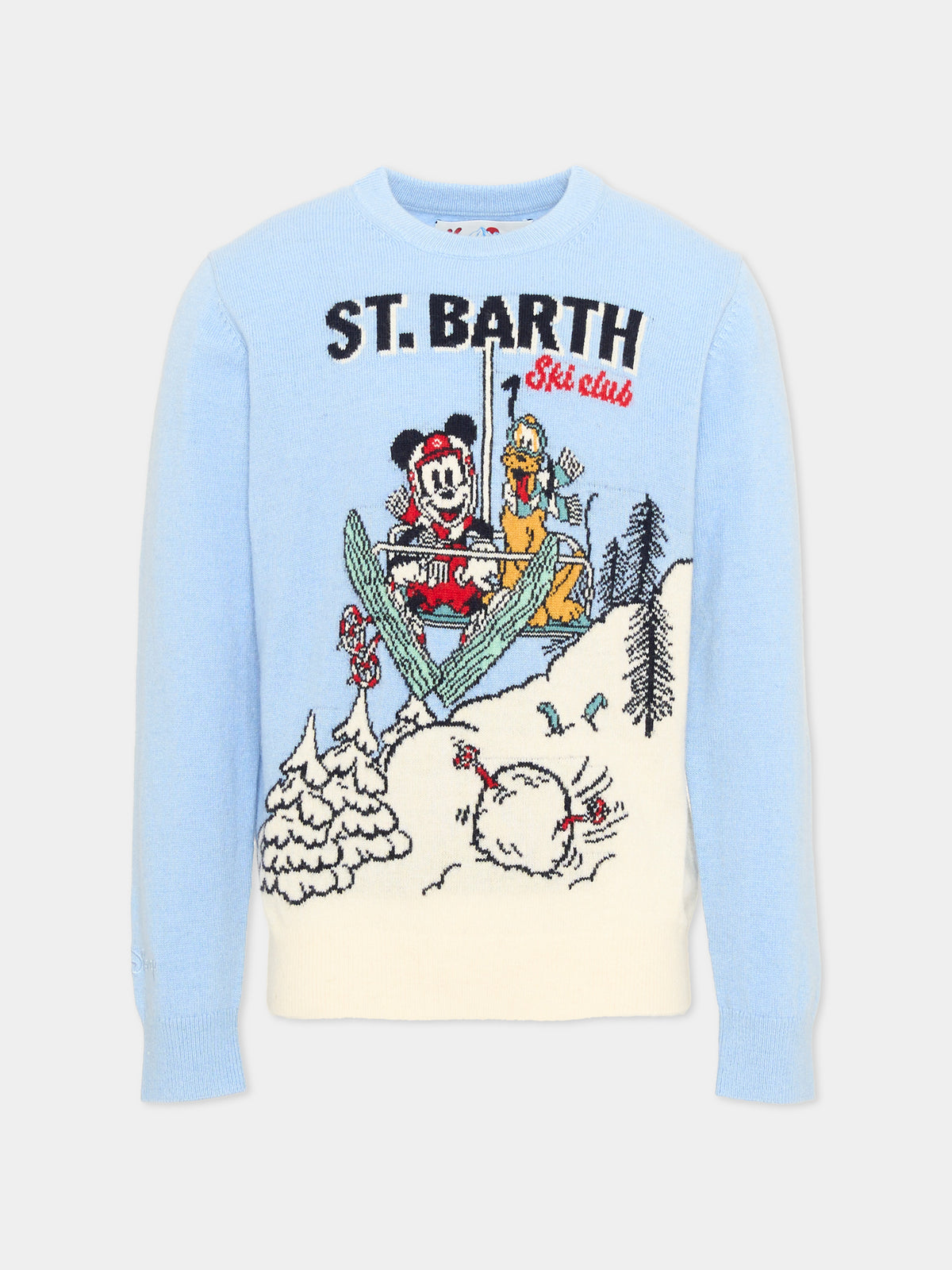 Maglione azzurro per bambino con ricamo Disney,Mc2 Saint Barth,DOU0006 00913M