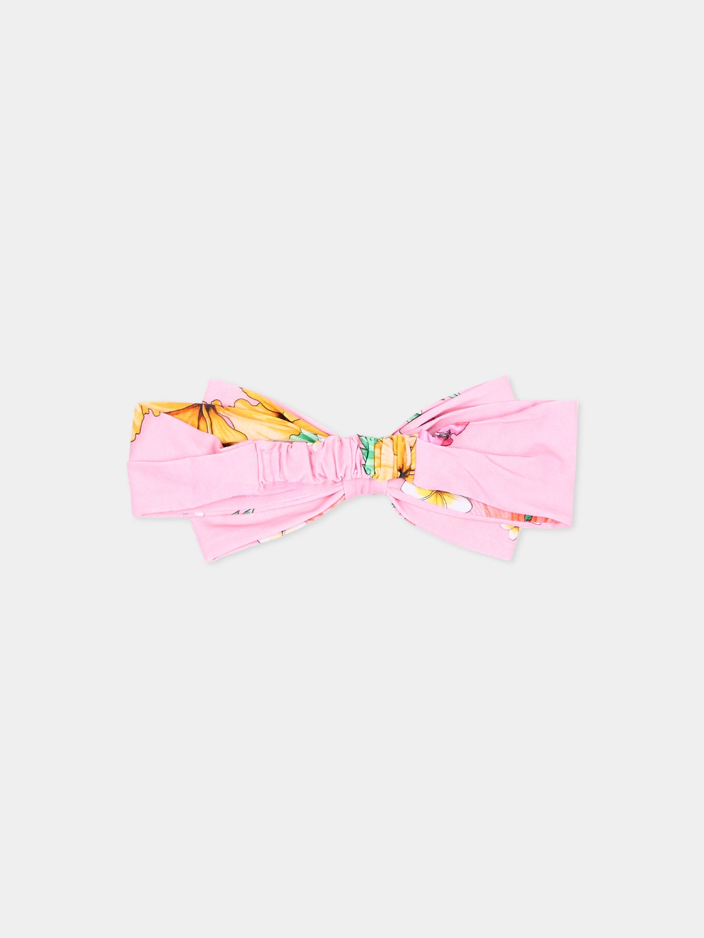 Fascia rosa per bambina floreale,Monnalisa,19H033 8654 0093
