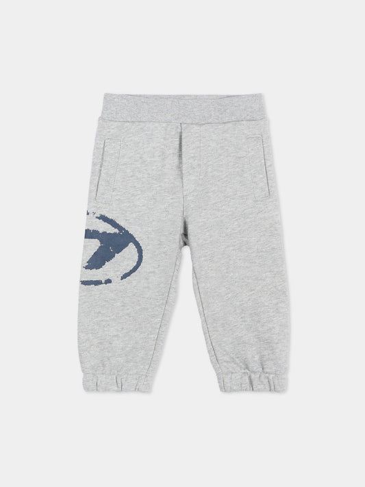 Pantaloni sportivi grigi per neonata,Diesel,K00627 KYAQK K963