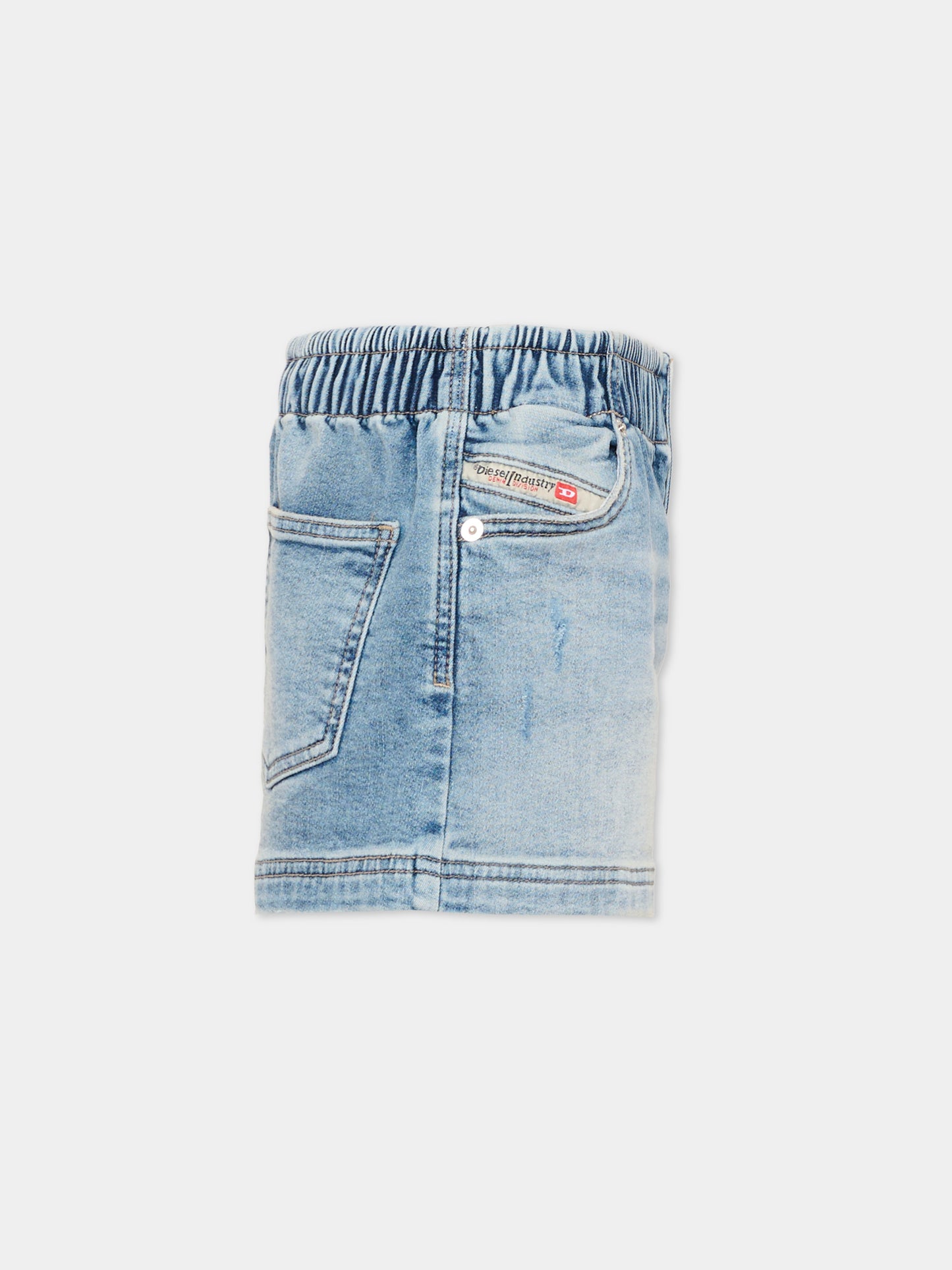 Shorts denim per bambina con logo,Diesel,J01853 KXBN3 K01