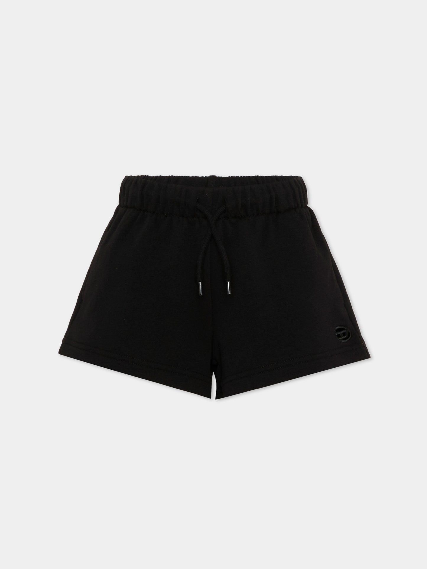 Shorts sportivi neri per bambina,Diesel,J02204 KYAX3 K900