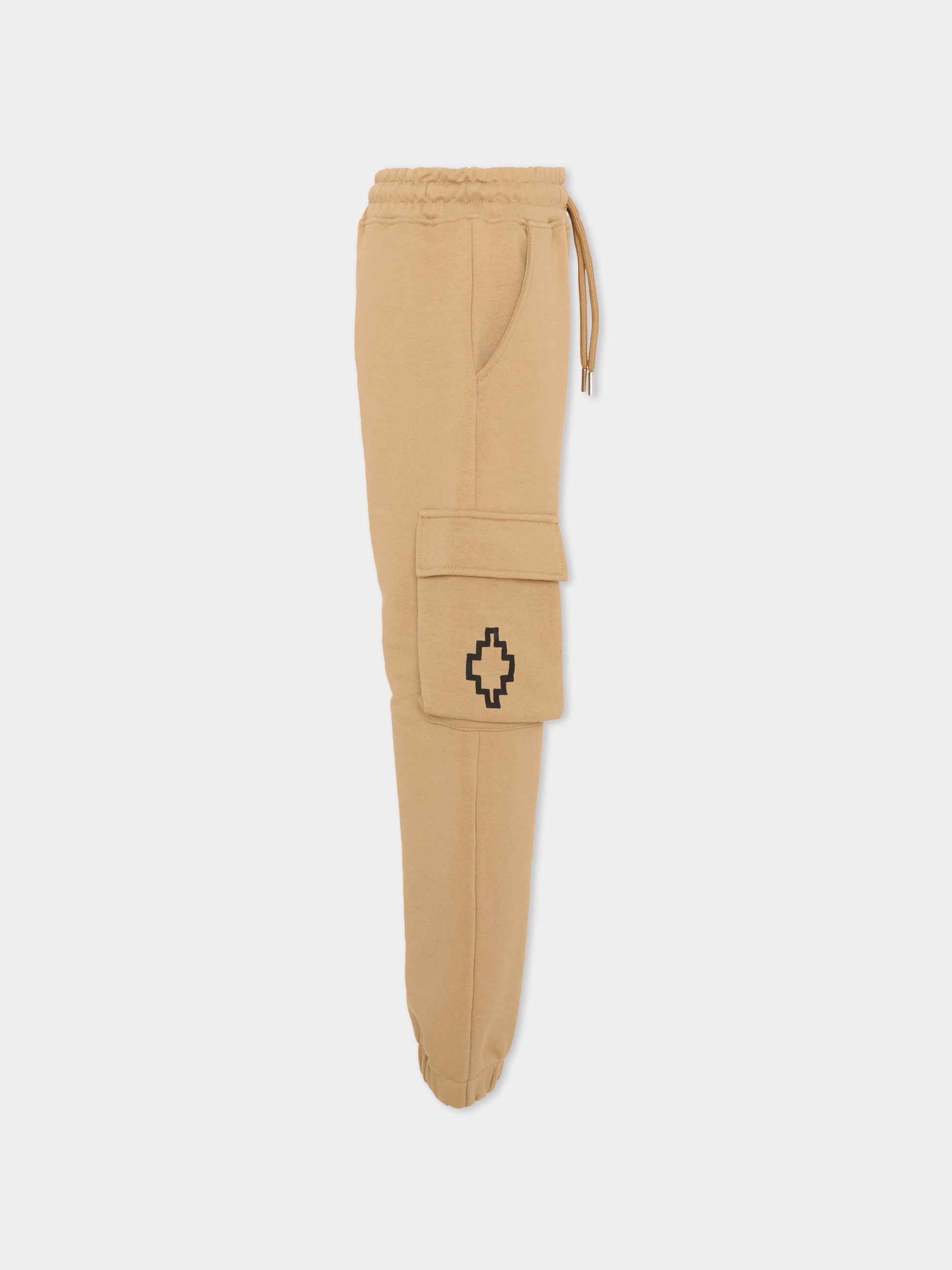 Pantaloni c argo beige per bambino con logo,County Of Milan Kids,F5CMJBFP008 178