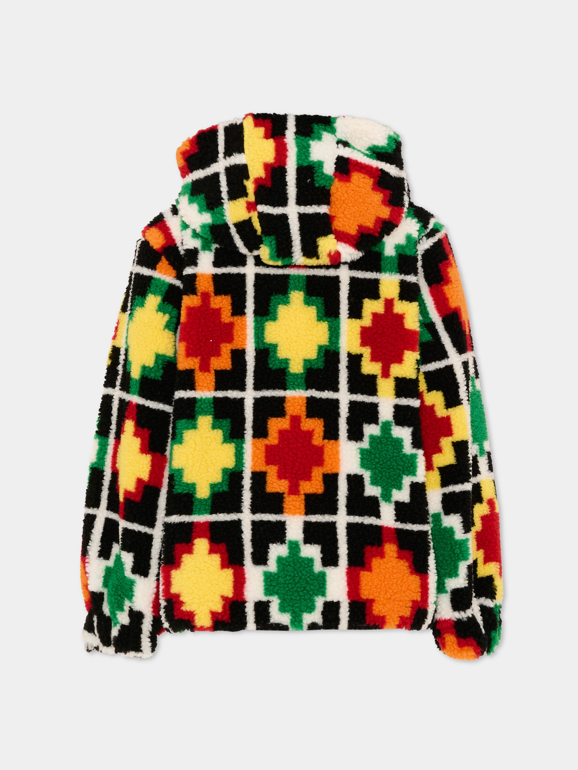 Ecopelliccia multicolor per bambino con logo,County Of Milan Kids,F5CMJBJK048 140