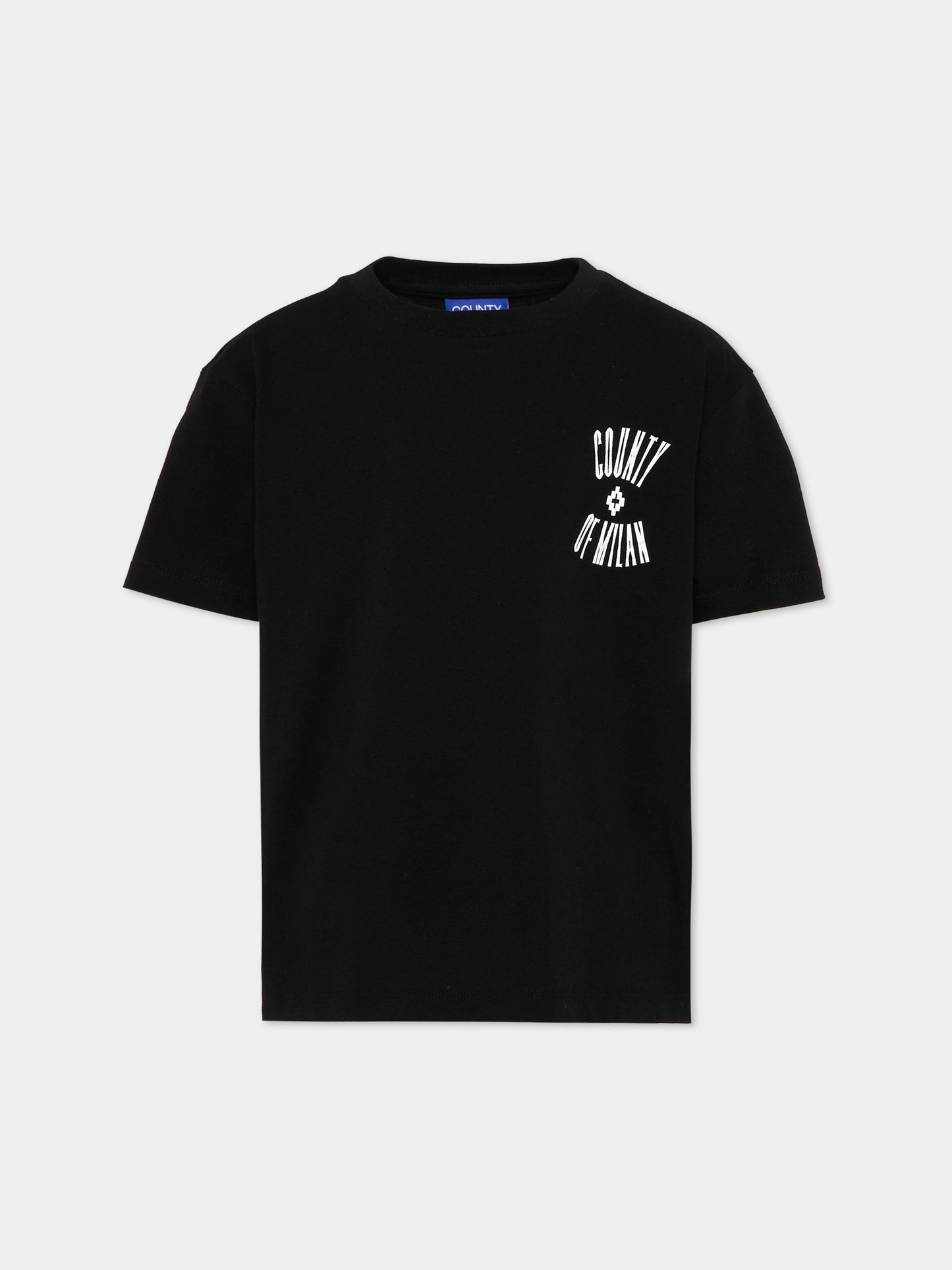 T-Shirt nera per bambino con serpente,County Of Milan Kids,F5CMJBTH041 110