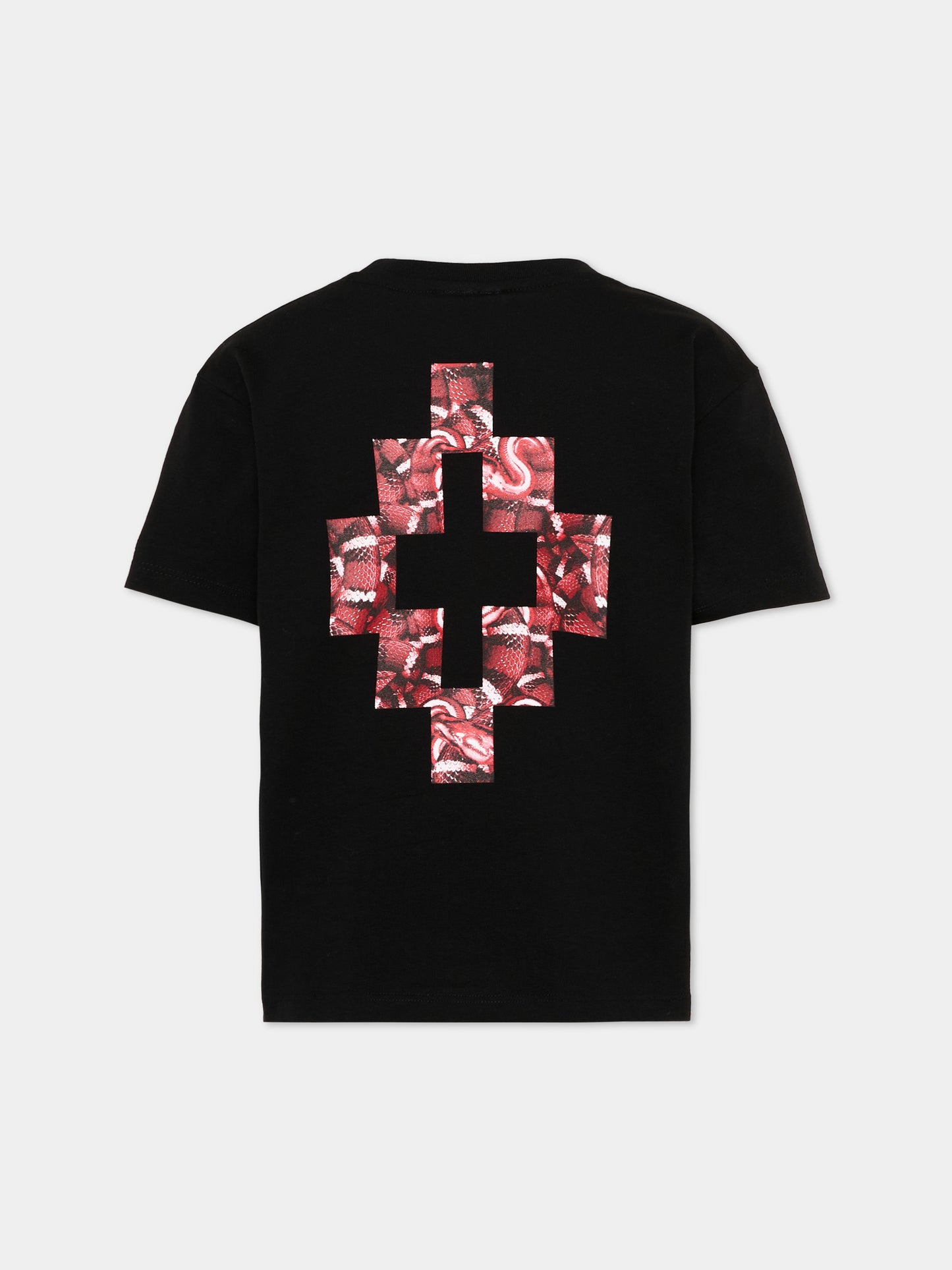 T-Shirt nera per bambino con serpente,County Of Milan Kids,F5CMJBTH041 110