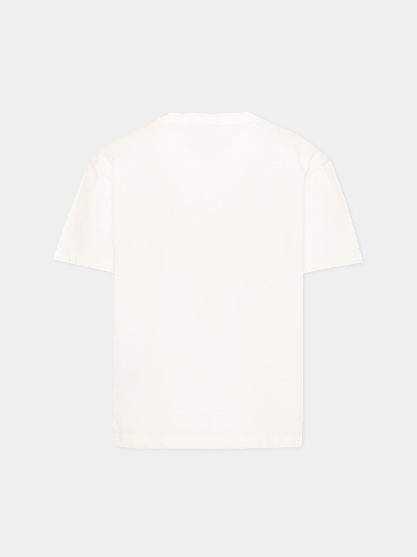T-Shirt avorio per bambino con logo,County Of Milan Kids,F5CMJBTH069 002