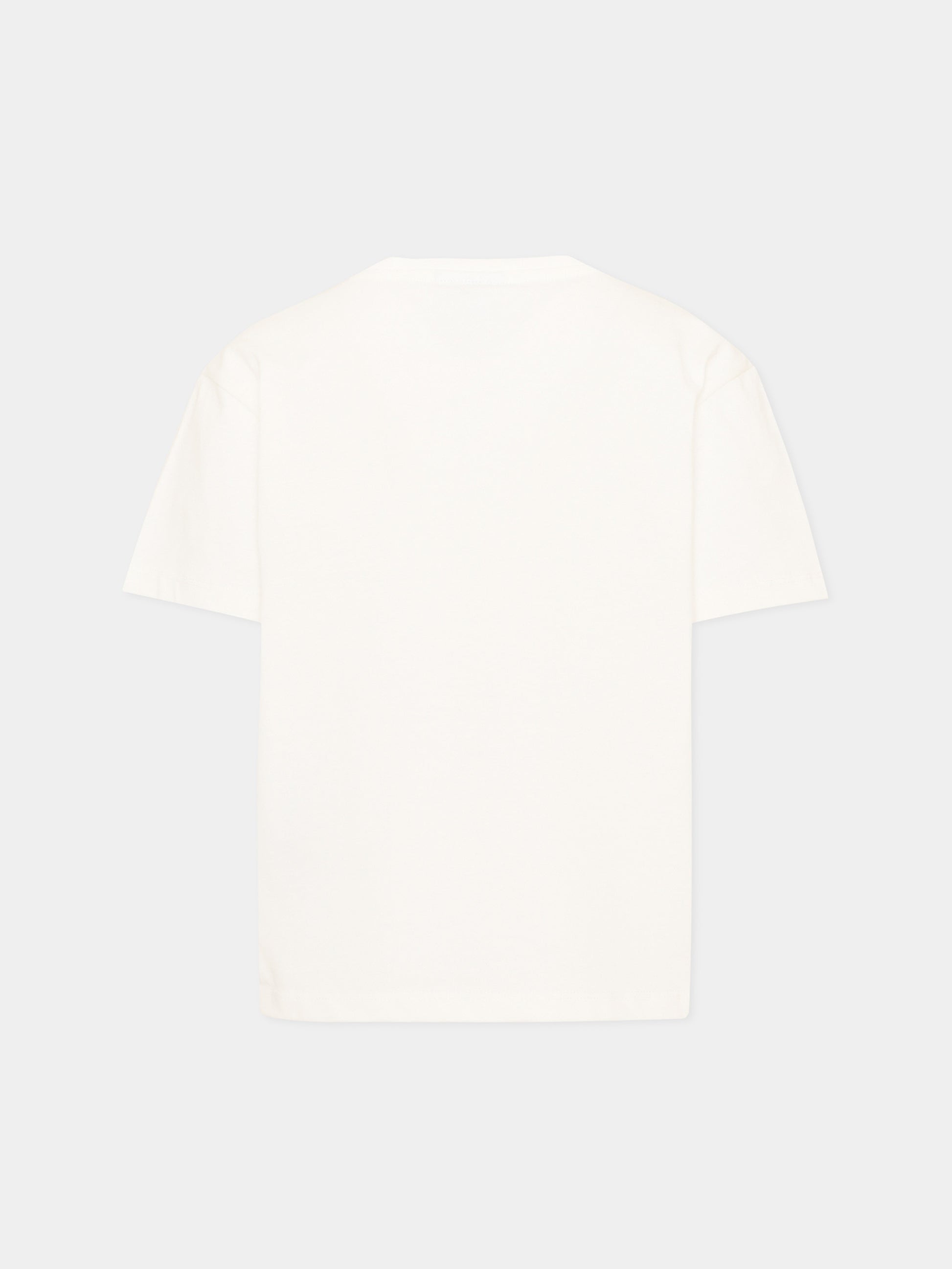 T-Shirt avorio per bambino con logo,County Of Milan Kids,F5CMJBTH069 002