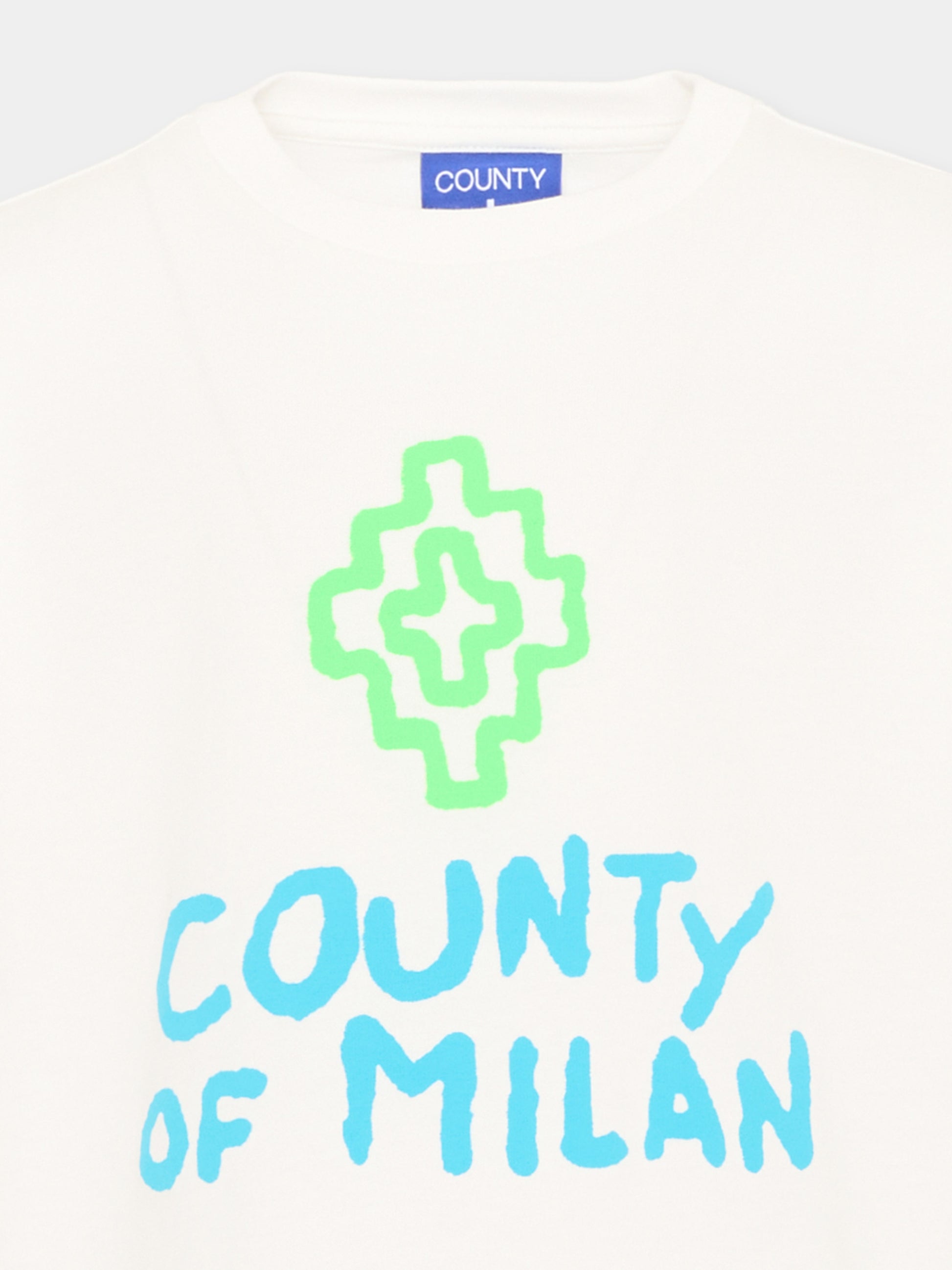 T-Shirt avorio per bambino con logo,County Of Milan Kids,F5CMJBTH069 002