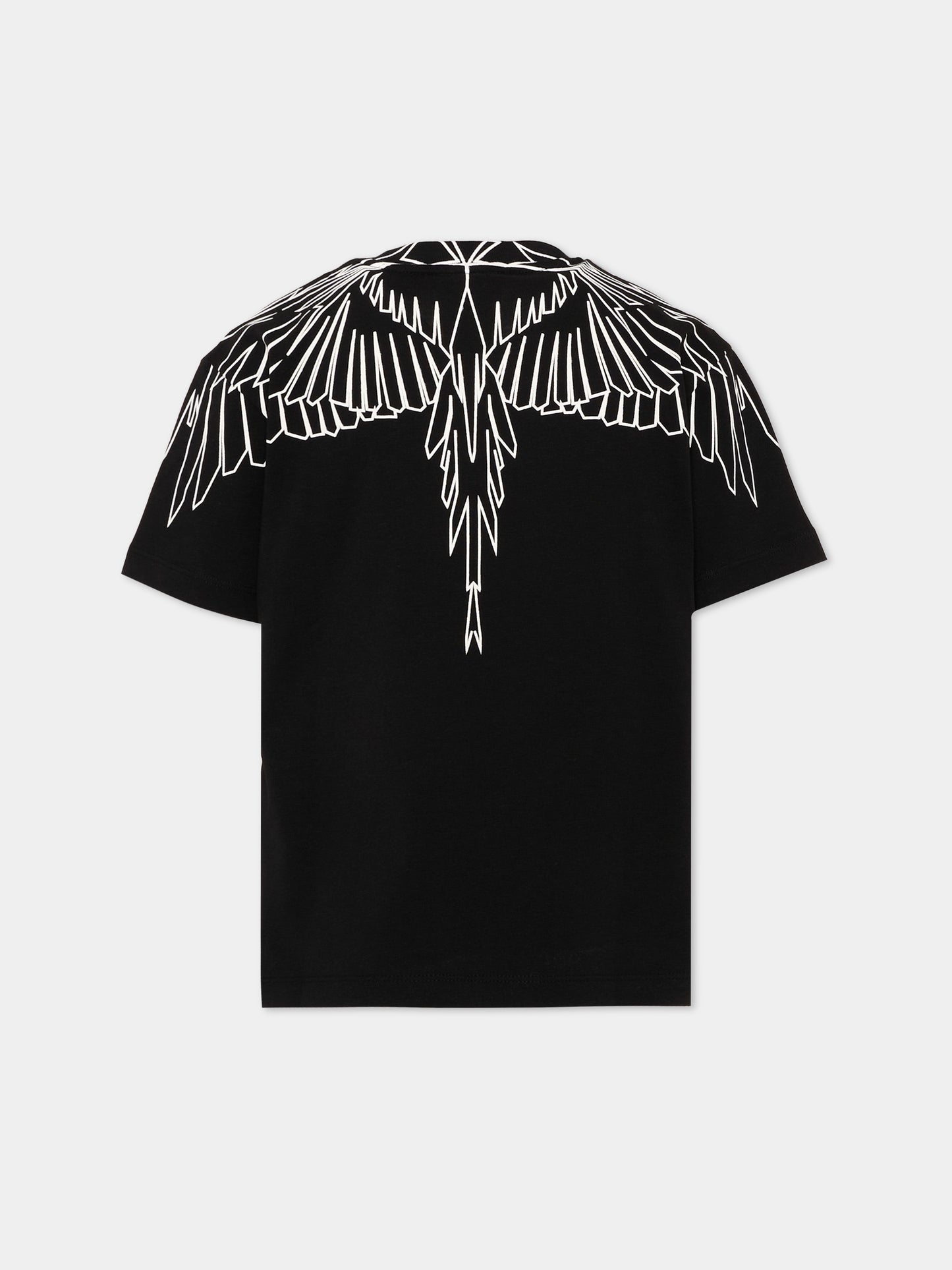 T-shirt nera per bambino con ali,County Of Milan Kids,F5CMJBTH073 110