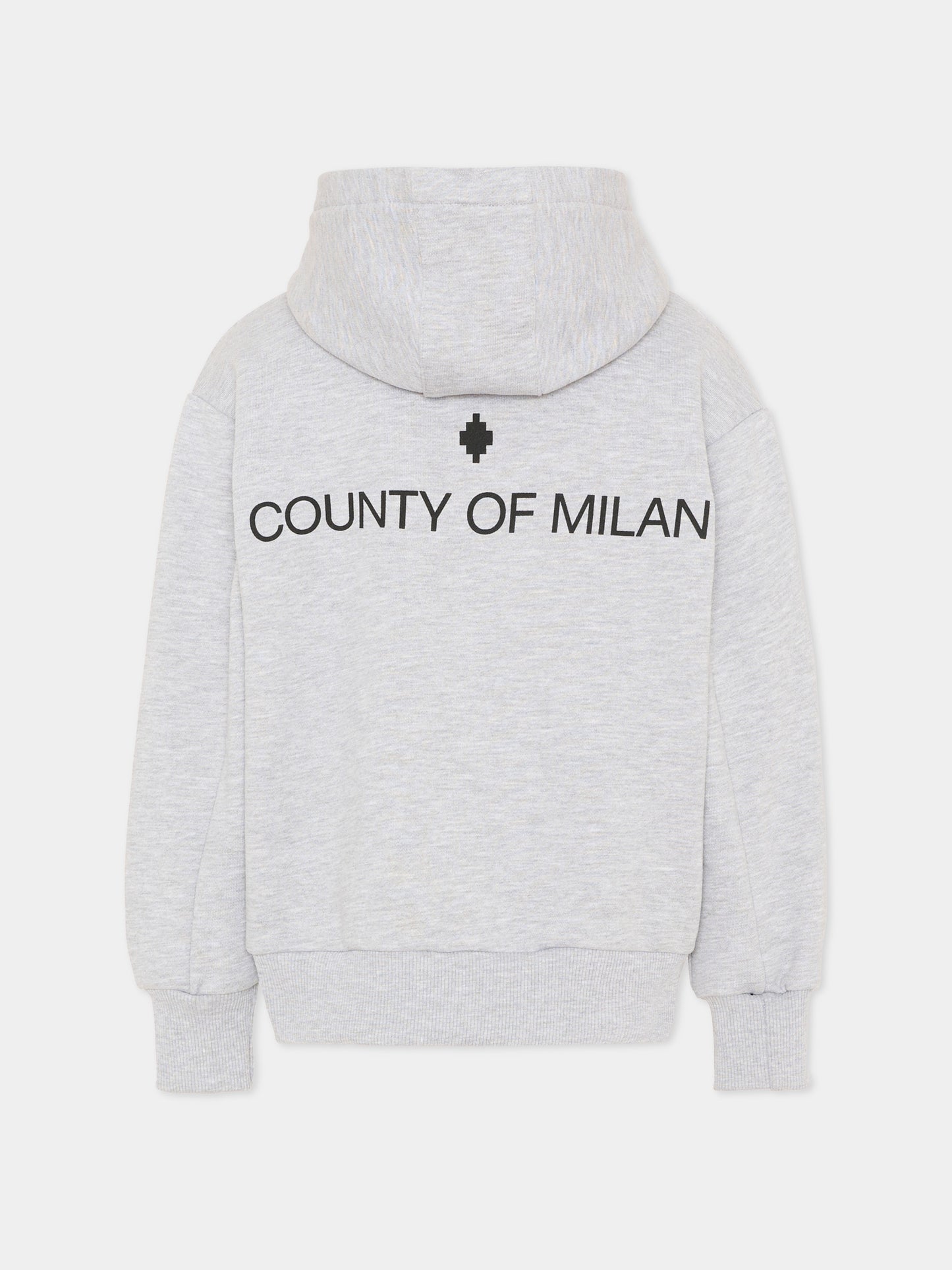 Felpa grigia per bambino con logo,County Of Milan Kids,F5CMJBZH001 101