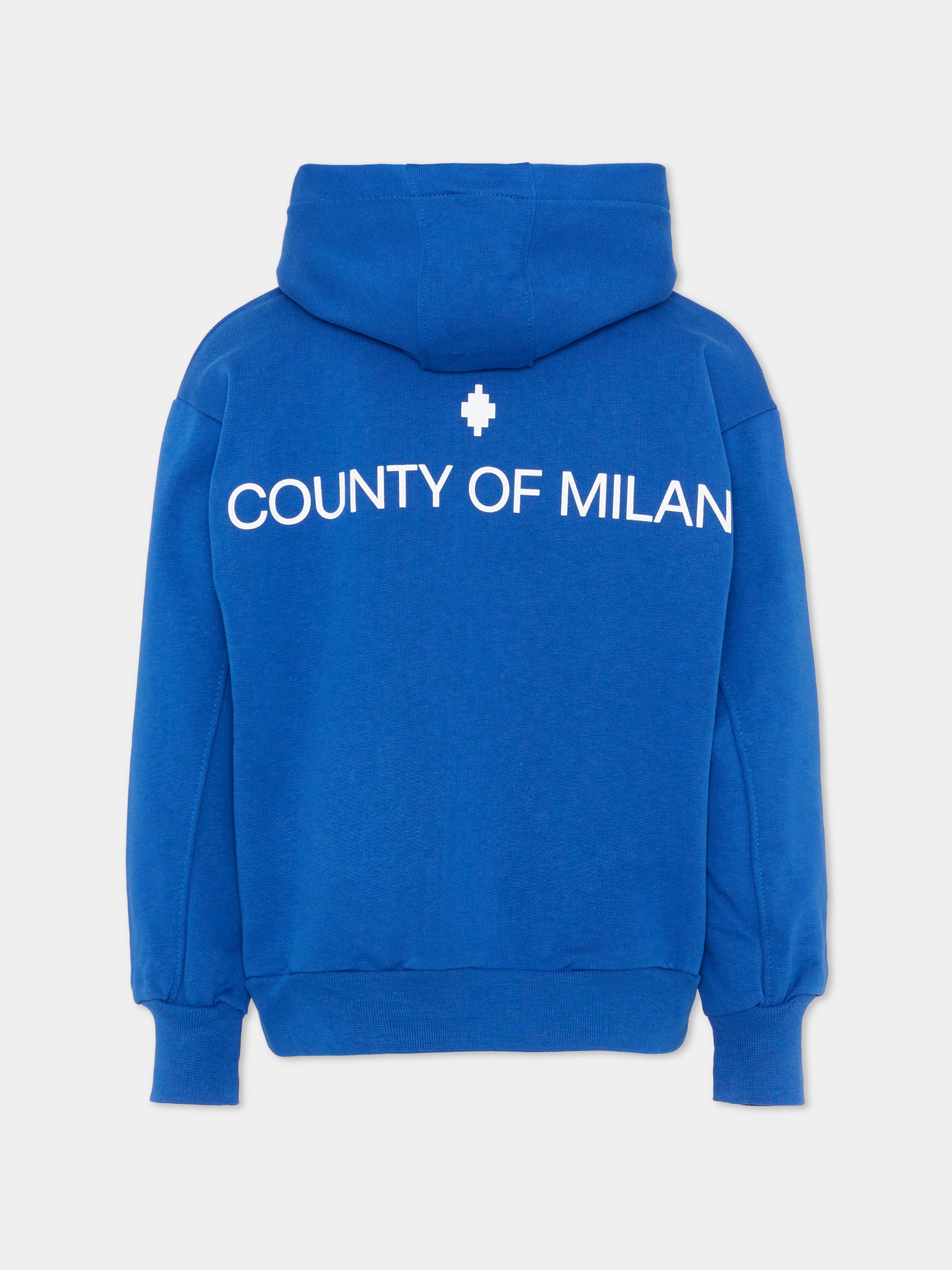 Felpa blu per bambino con logo,County Of Milan Kids,F5CMJBZH001 130