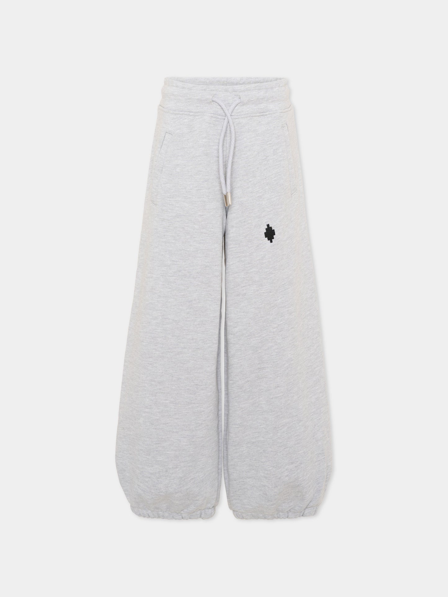 Pantalone grigio per bambina con logo,County Of Milan Kids,F5CMJGFP086 101