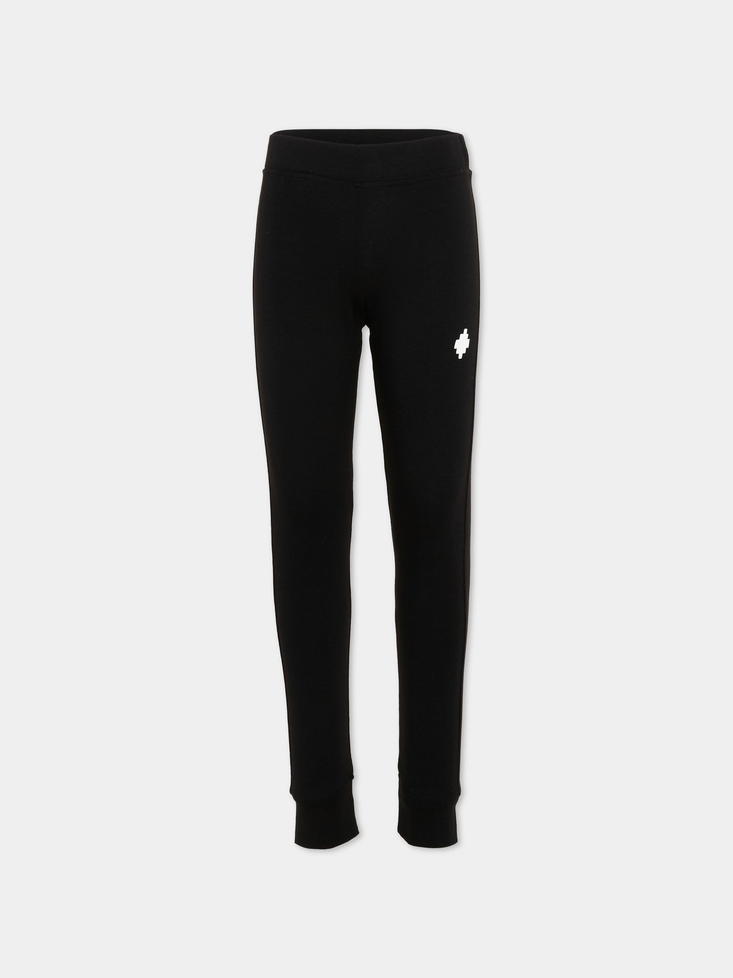 Leggings nero per bambina con logo,County Of Milan Kids,F5CMJGLG088 110
