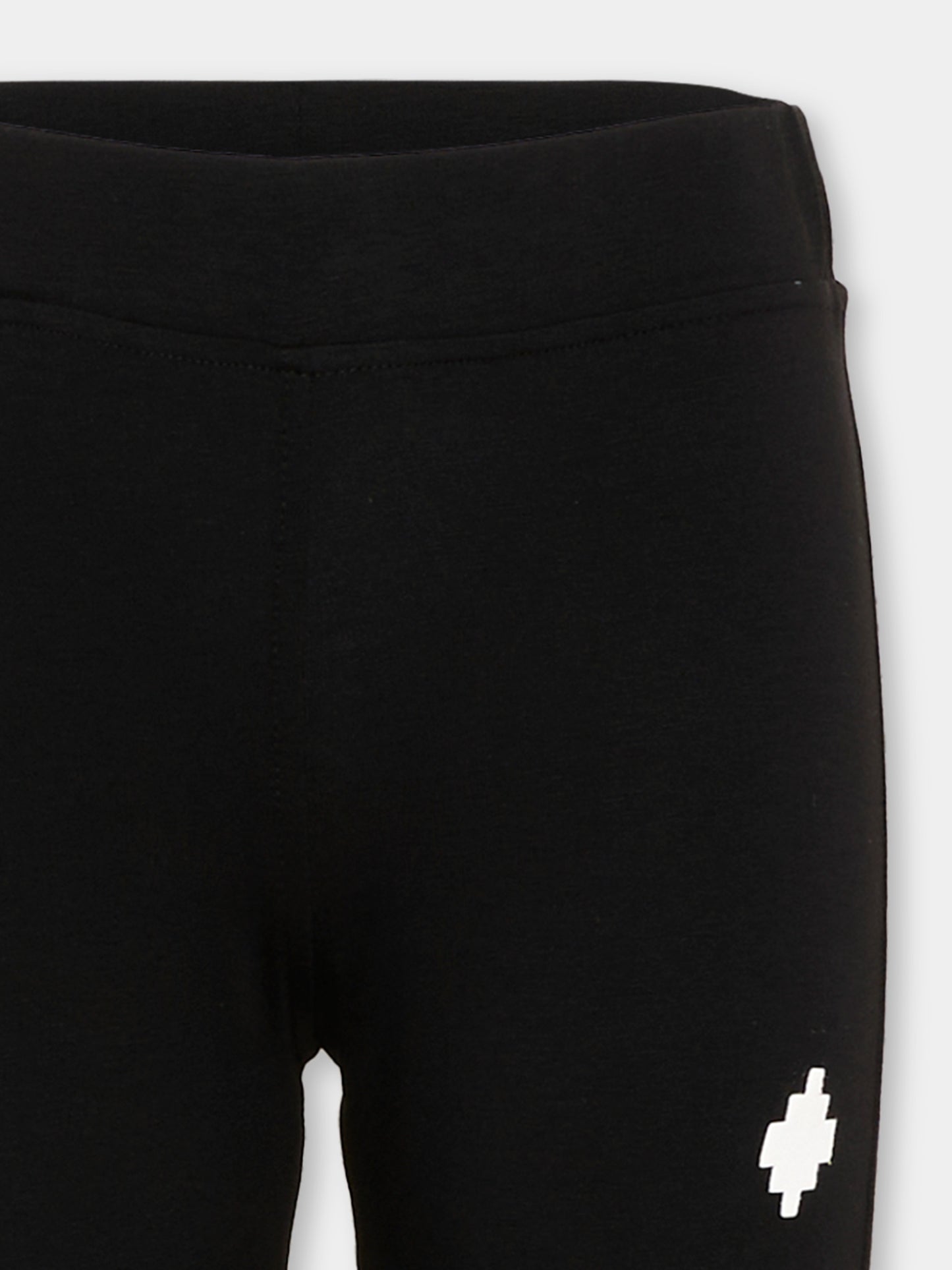 Leggings nero per bambina con logo,County Of Milan Kids,F5CMJGLG088 110