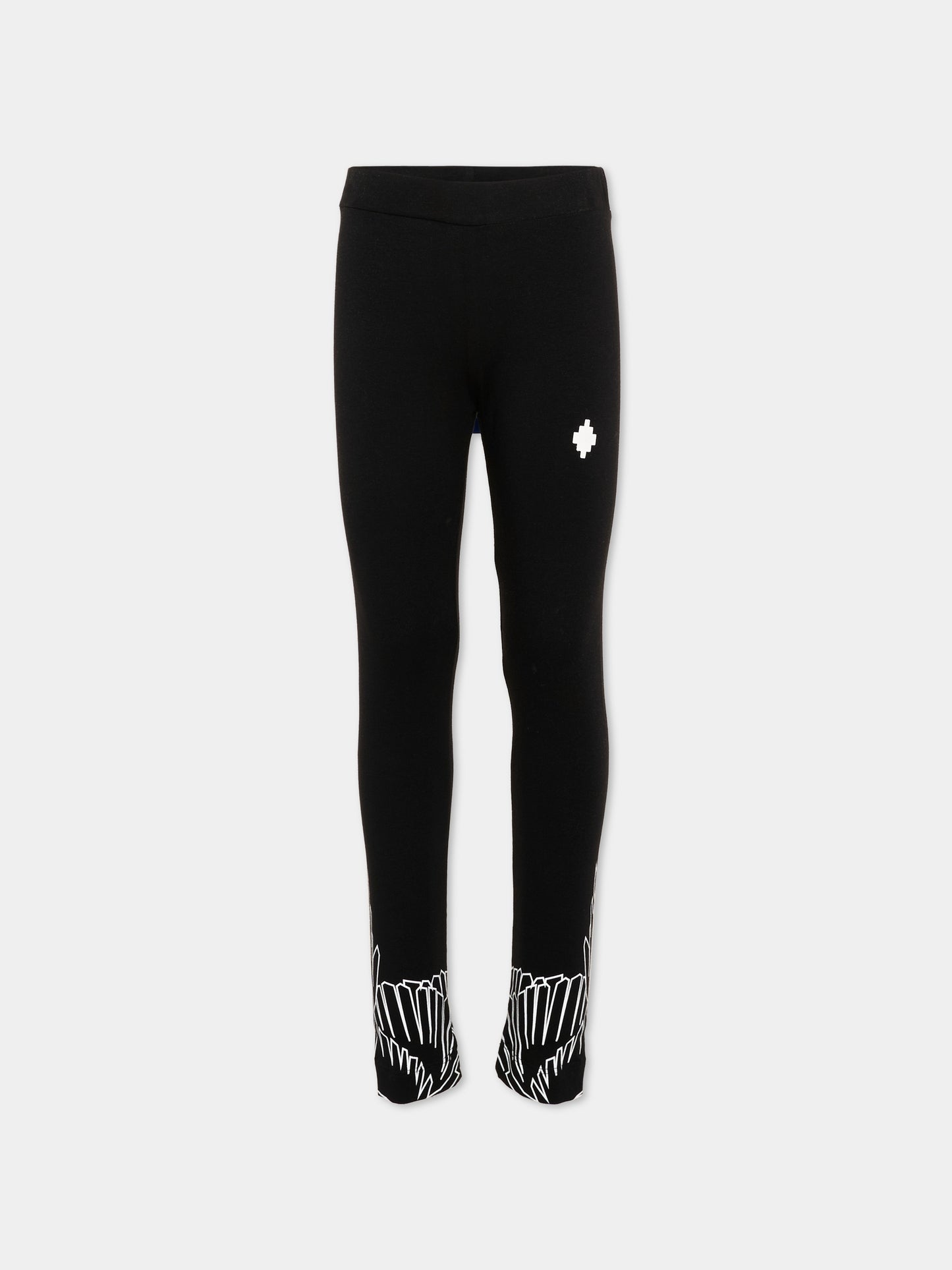 Leggings neri per bambina con ali,County Of Milan Kids,F5CMJGLG098 110