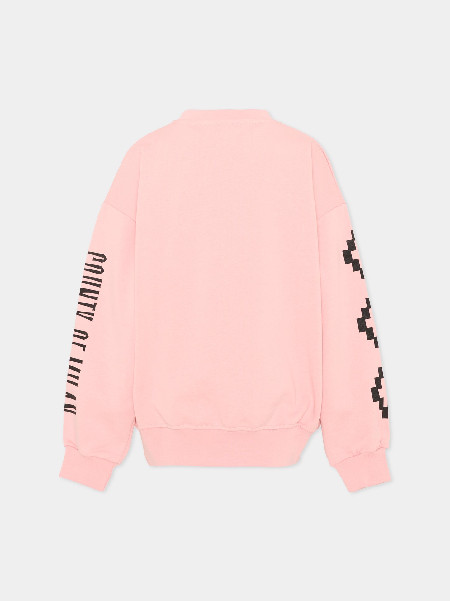 Felpa rosa per bambina con lupo,County Of Milan Kids,F5CMJGSW093 BW008