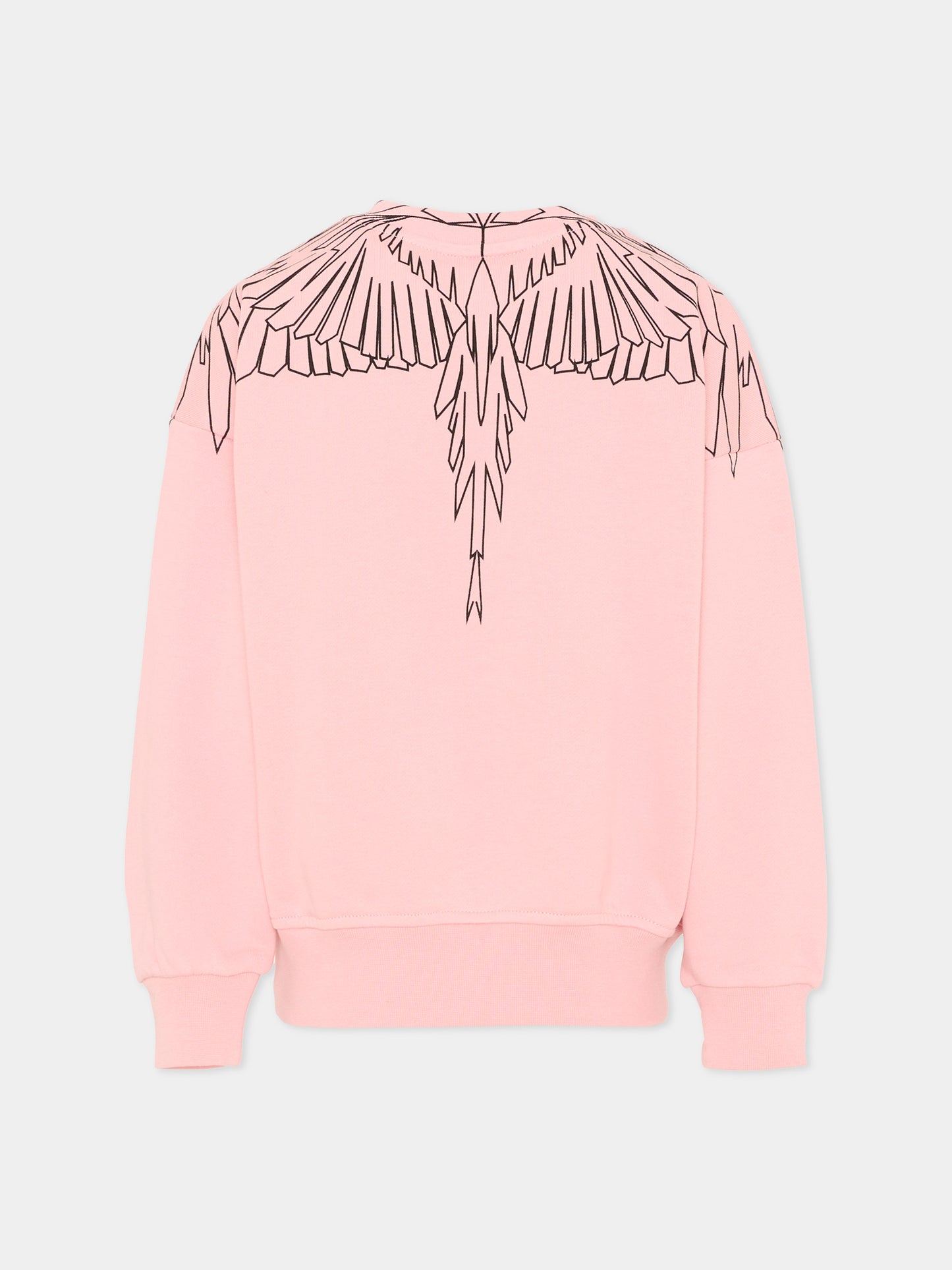 Felpa rosa per bambina con ali,County Of Milan Kids,F5CMJGSW101 BW008