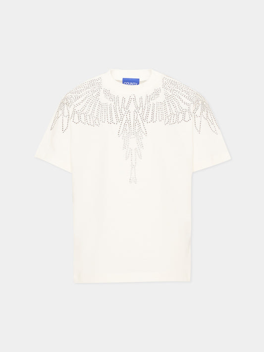 T-Shirt avorio per bambina con ali,County Of Milan Kids,F5CMJGTH013 002