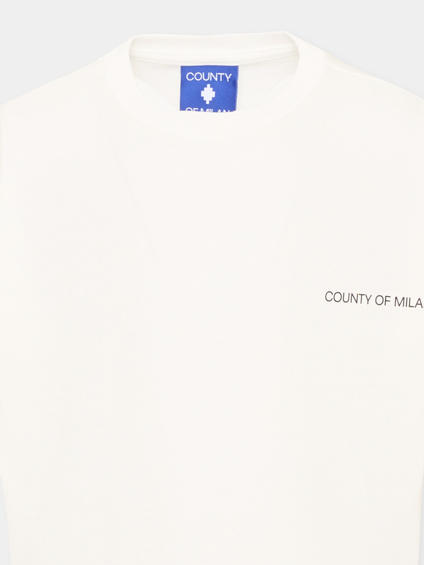 T-Shirt avorio per bambina con logo,County Of Milan Kids,F5CMJGTH021 002