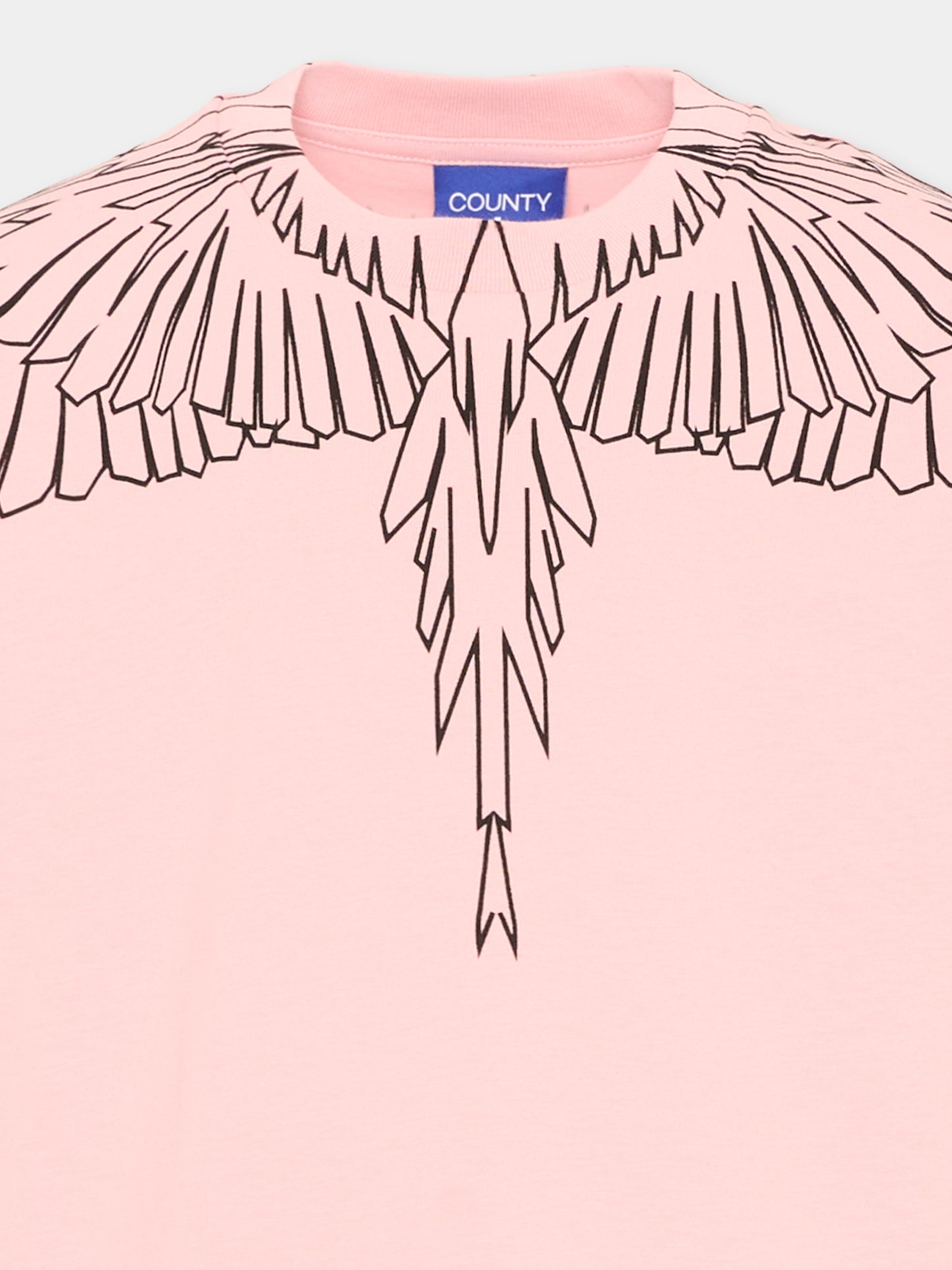 T-shirt rosa per bambina con ali,County Of Milan Kids,F5CMJGTH102 BW008