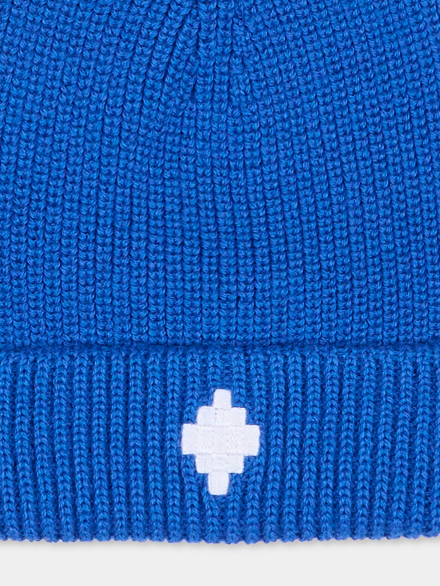 Berretto blu per bambini con logo,County Of Milan Kids,F5CMJUHT036 130