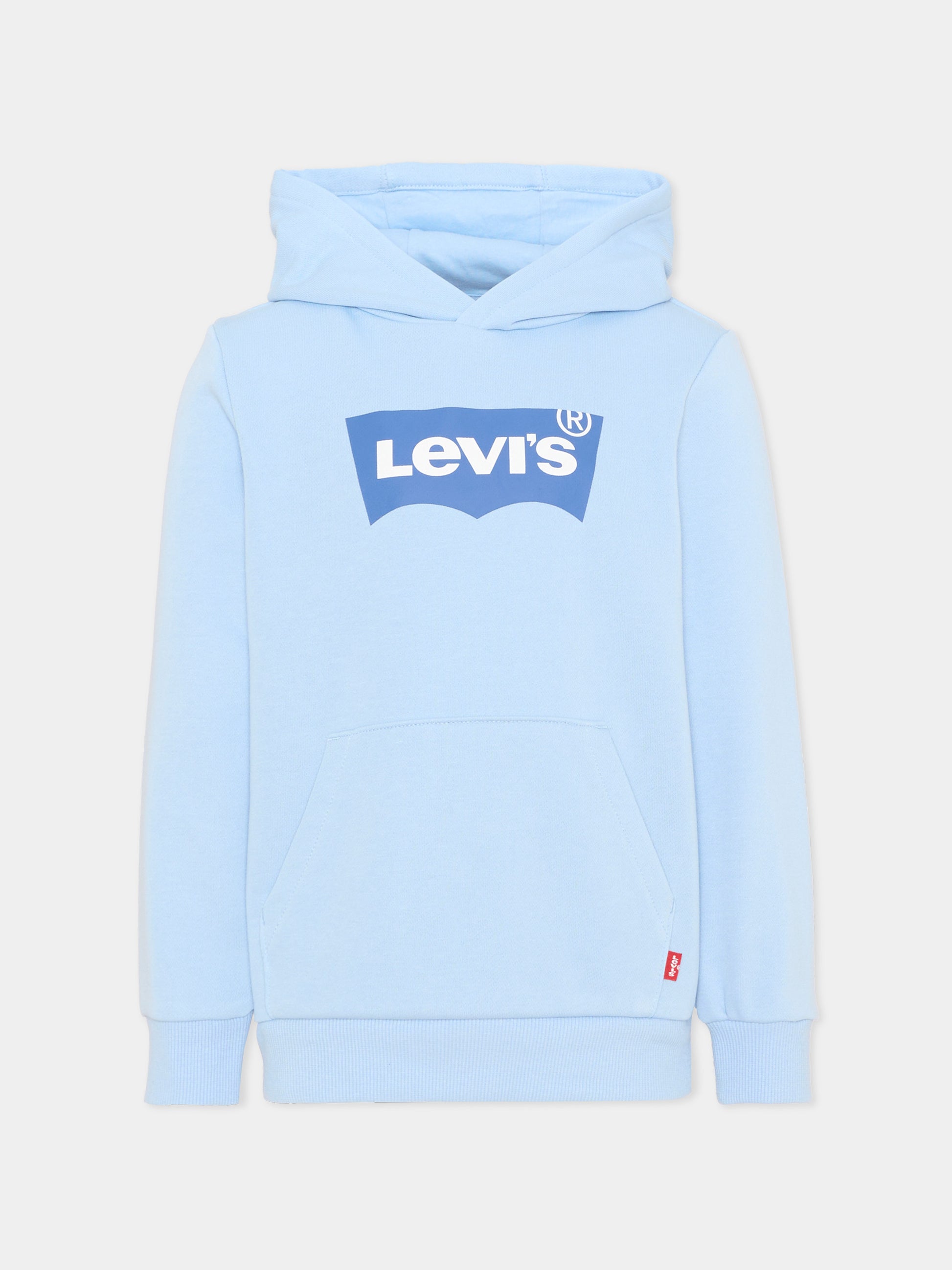 Felpa celeste per bambino con logo,Levi's Kids,EE910 UF6
