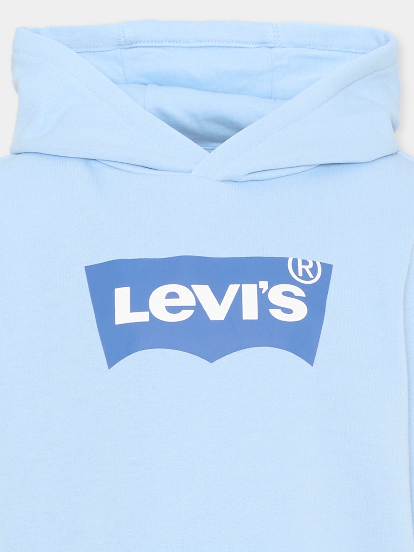 Felpa celeste per bambino con logo,Levi's Kids,EE910 UF6