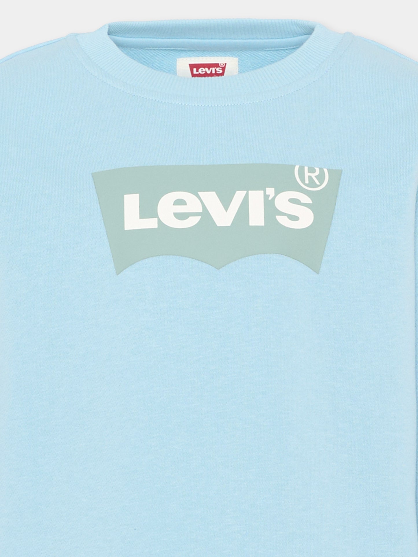 Felpa azzurra per bambino con logo,Levi's Kids,9E9078 BF7