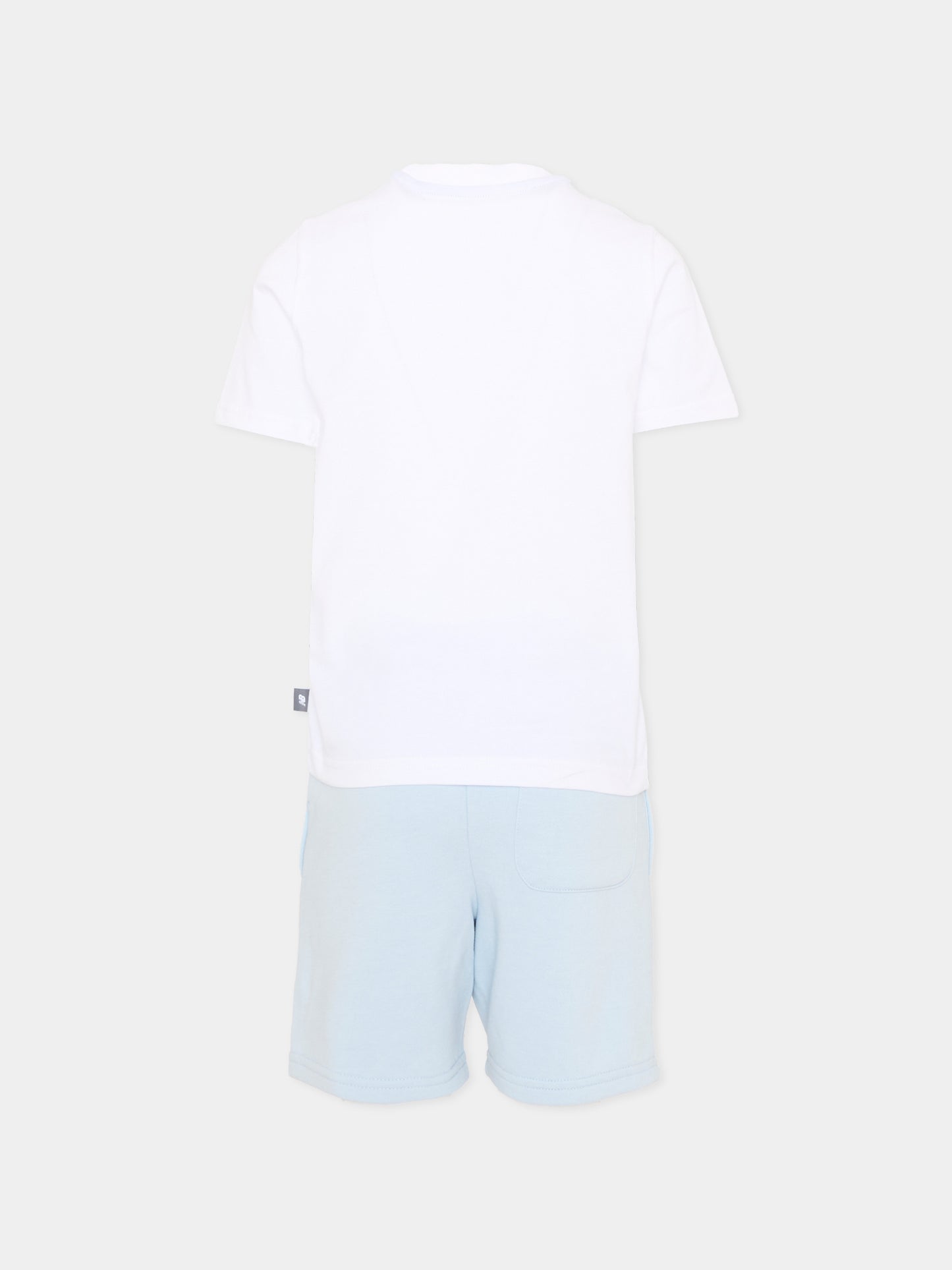 Completo sportivo azzurro per bambino con logo,New Balance,YS61R5NN BWE