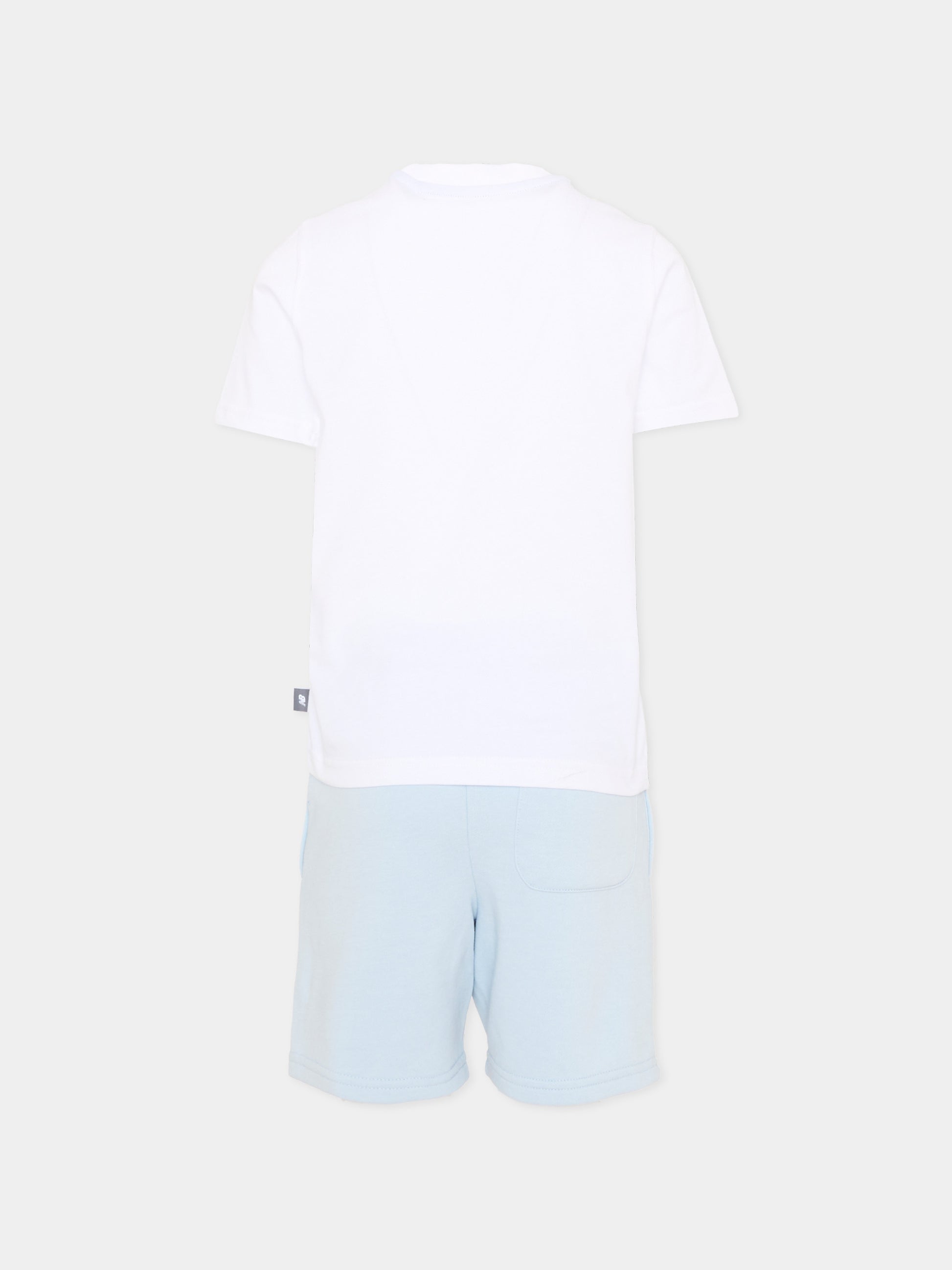 Completo sportivo azzurro per bambino con logo,New Balance,YS61R5NN BWE