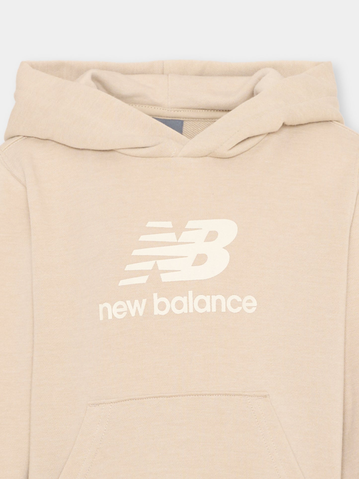 Completo sportivo beige per bambini con logo,New Balance,YS61E5FQ TWF
