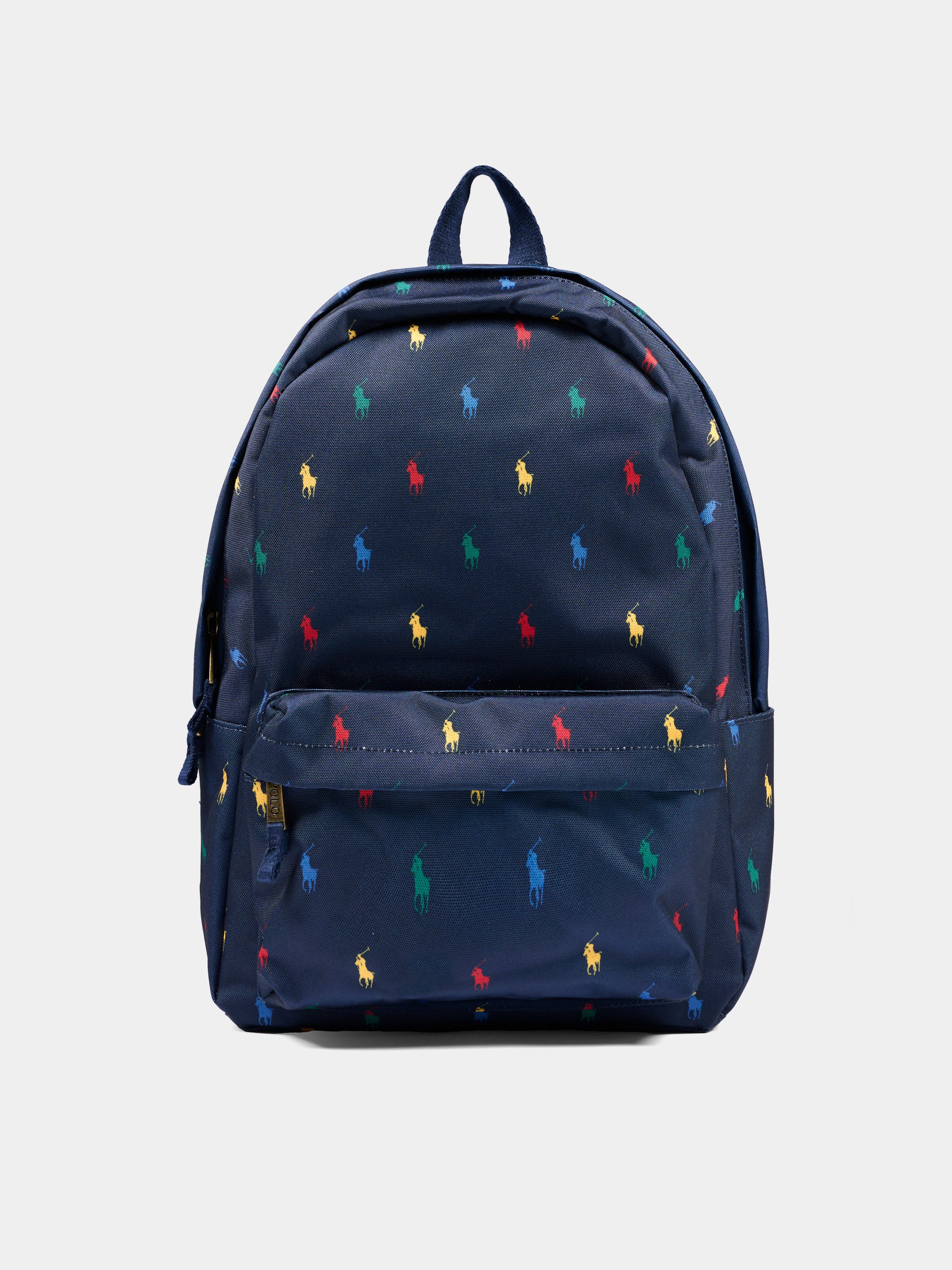 Zaino blu per bambino con Pony,Ralph Lauren Kids,9AR153 BCV