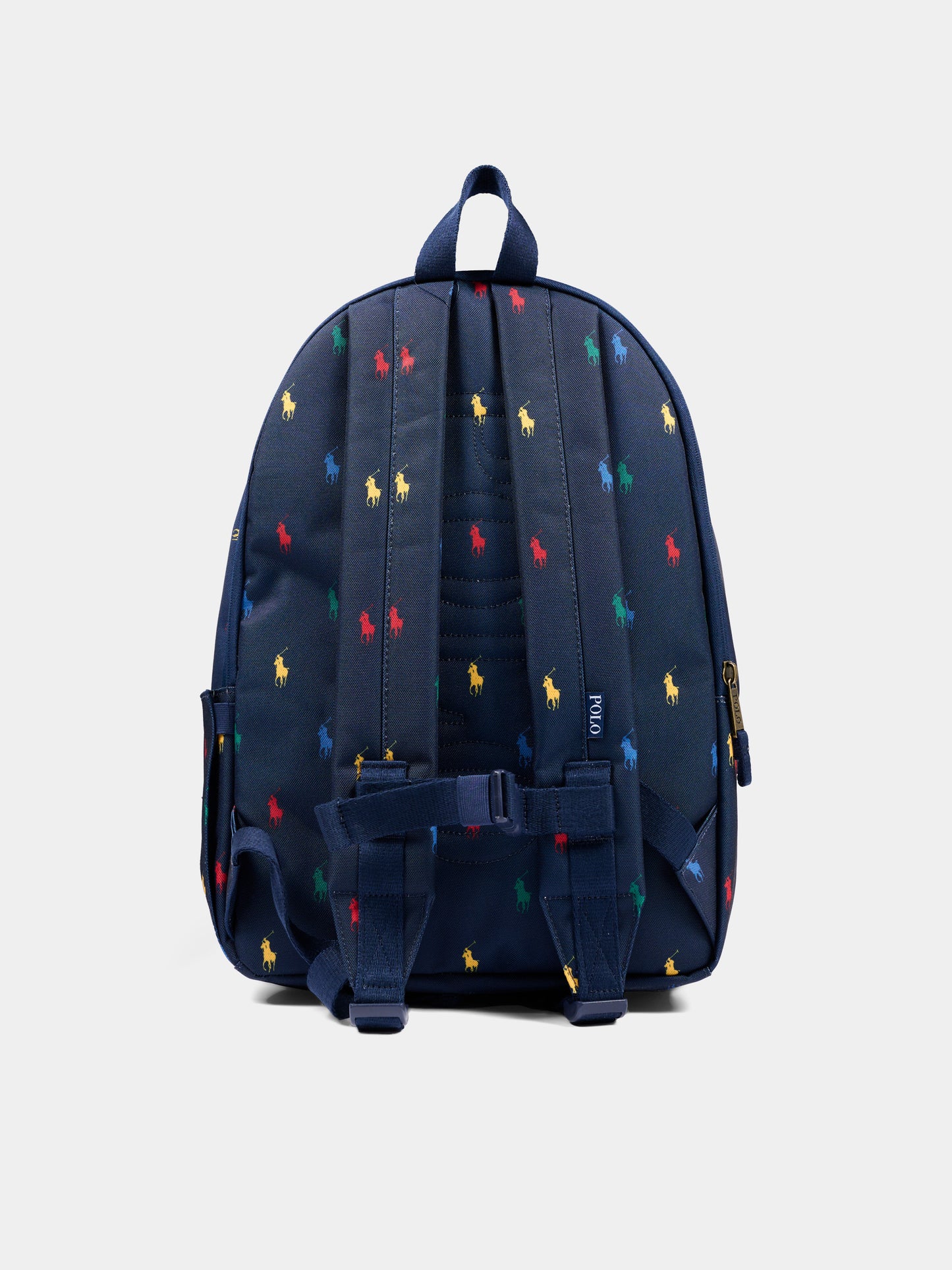 Zaino blu per bambino con Pony,Ralph Lauren Kids,9AR153 BCV