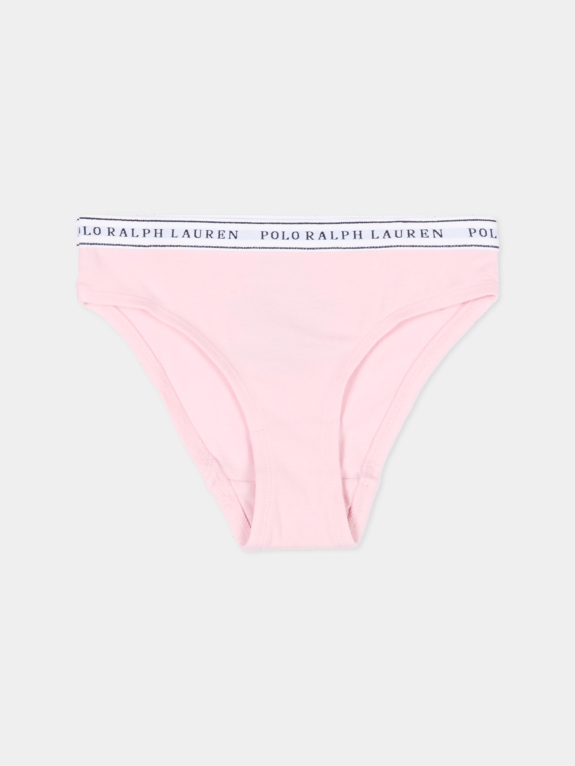 Slip multicolor per bambina con logo,Ralph Lauren Kids,4P5039 001