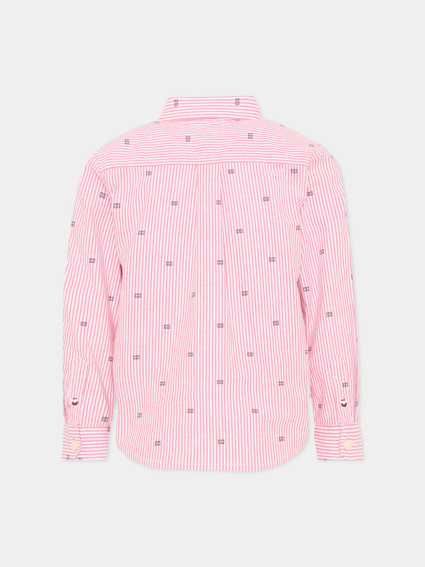 Camicia rossa a righe per bambino,Tommy Hilfiger Junior,KB0KB10204 XL8