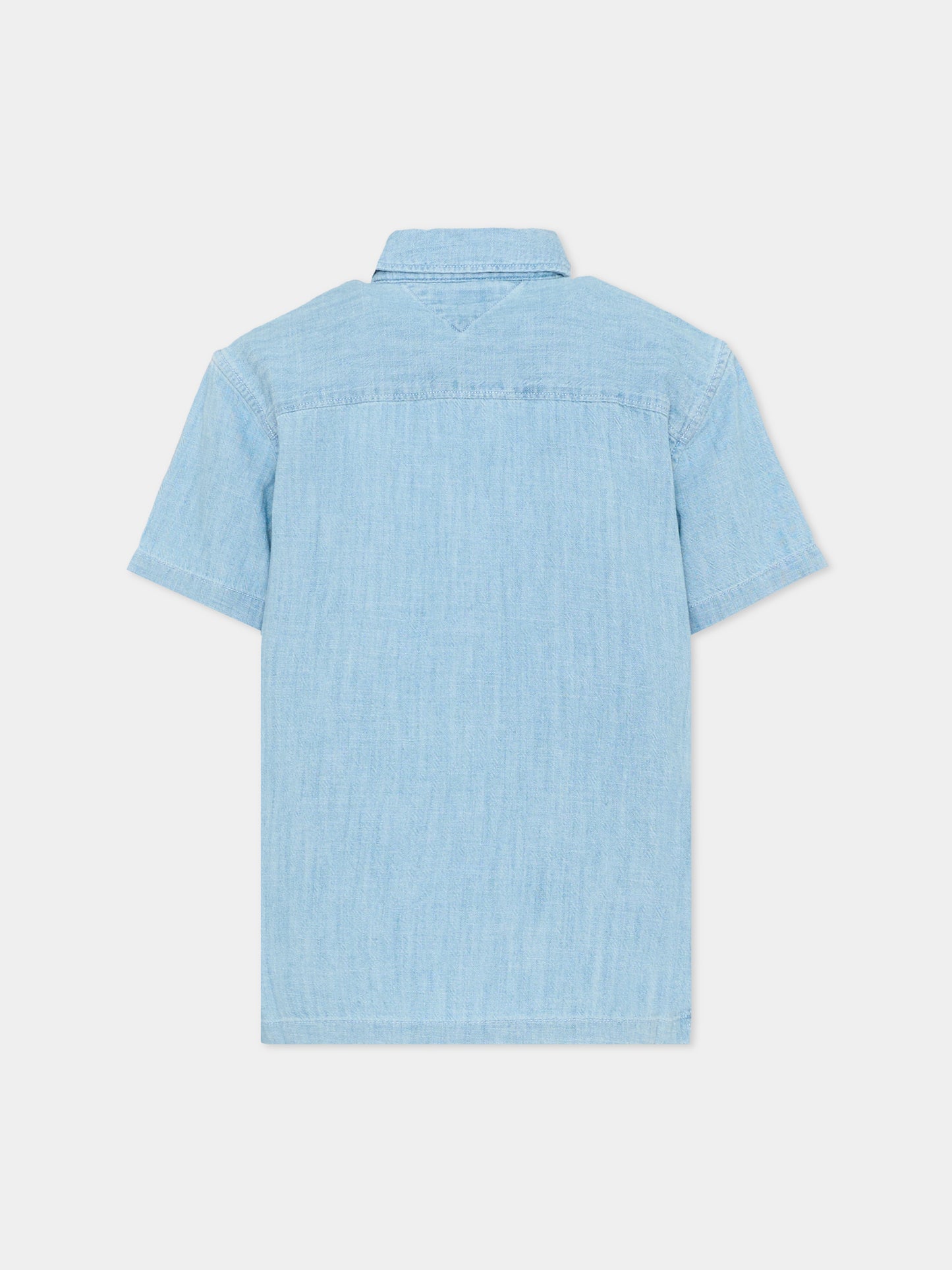Camicia denim per bambino con logo,Tommy Hilfiger Junior,KB0KB10206 1A4