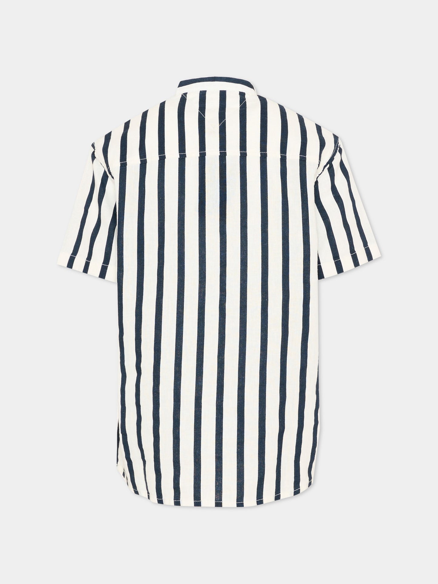 Camicia blu a righe per bambino,Tommy Hilfiger Junior,KB0KB10209 C1G