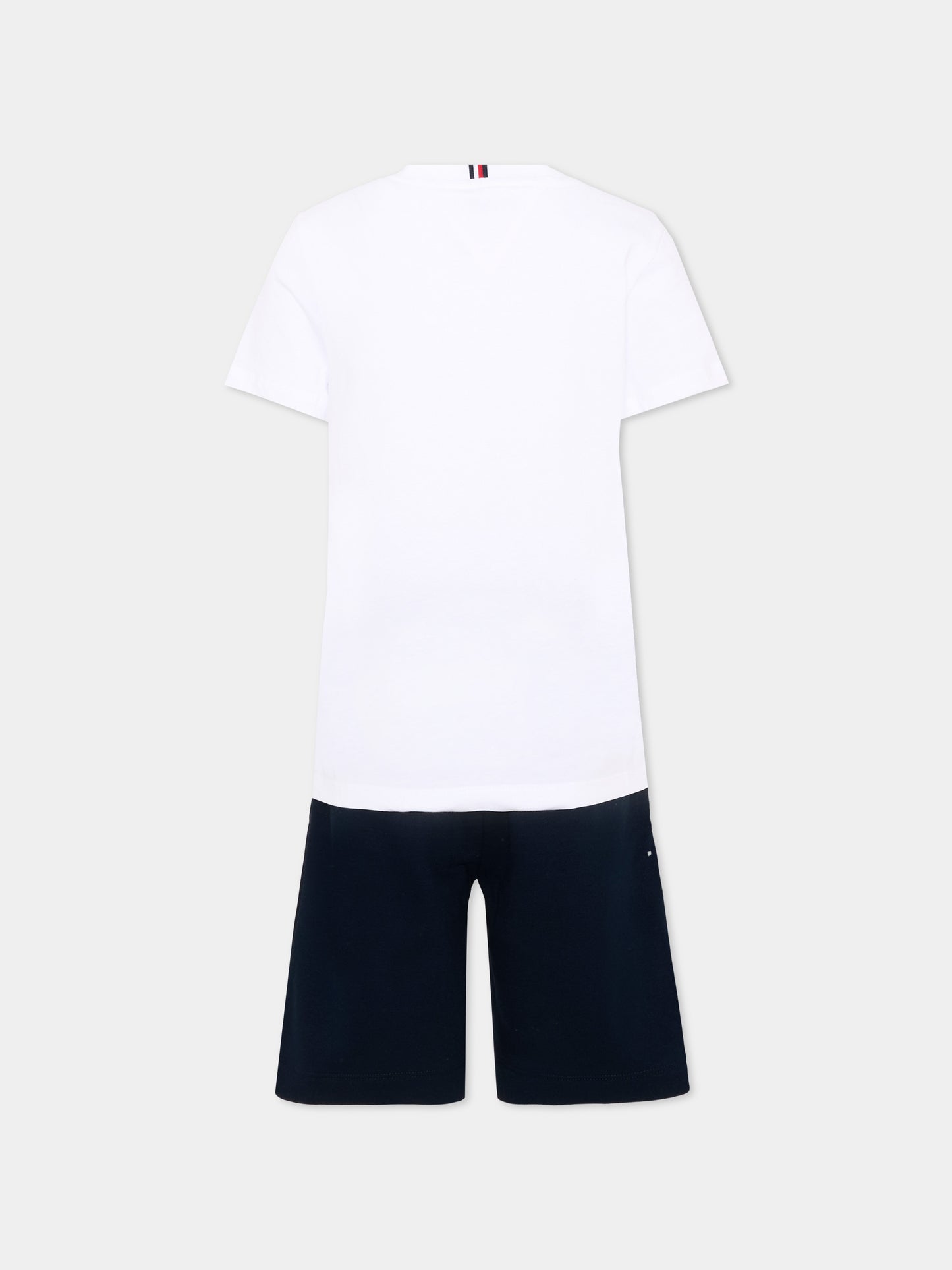 Completo sportivo bianco per bambino con logo,Tommy Hilfiger Junior,KB0KB10290 YBR