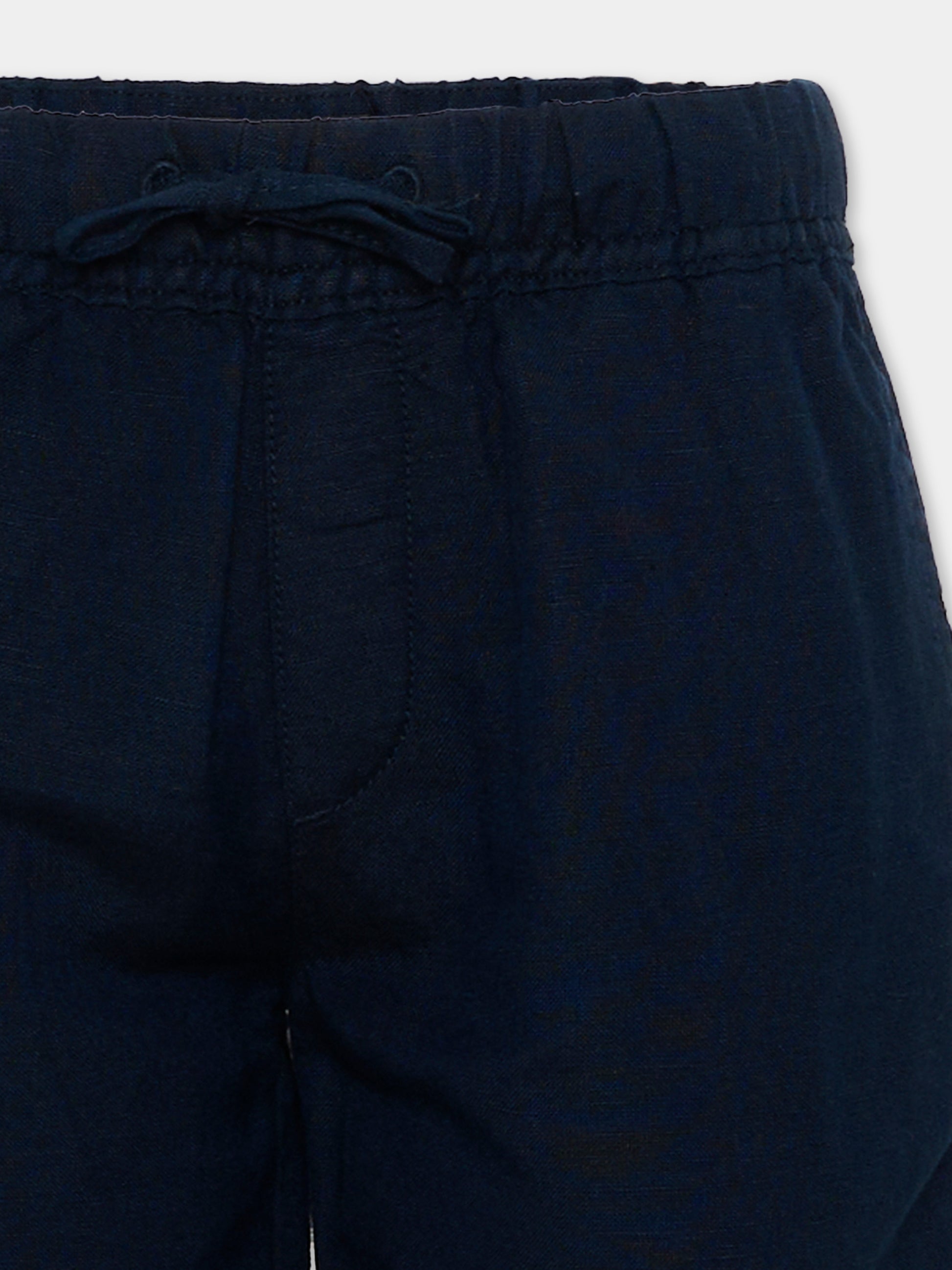 Shorts blu per bambino con logo,Tommy Hilfiger Junior,KB0KB10395 C1G