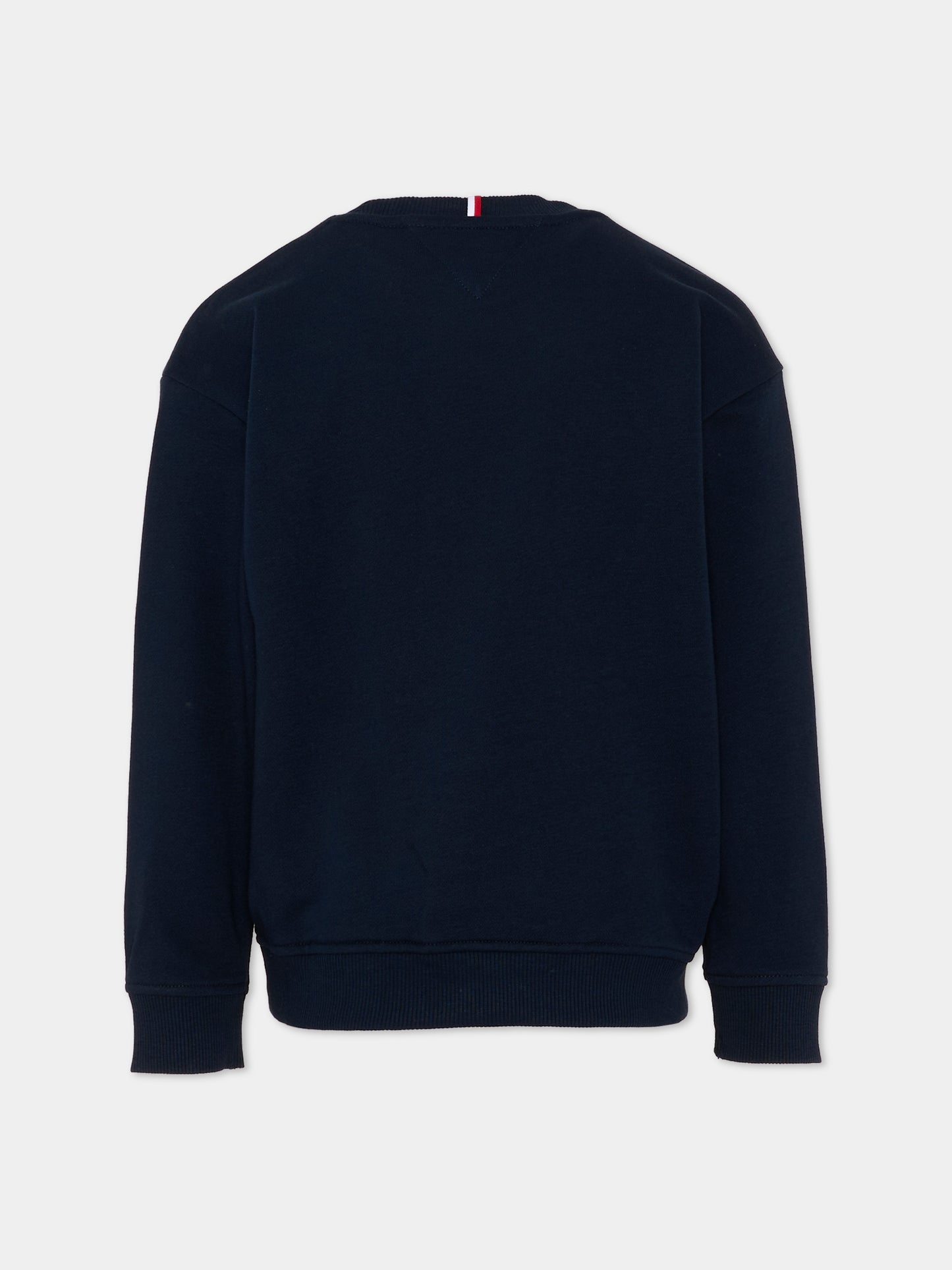 Felpa blu per bambino con logo,Tommy Hilfiger Junior,KB0KB10404 C1G