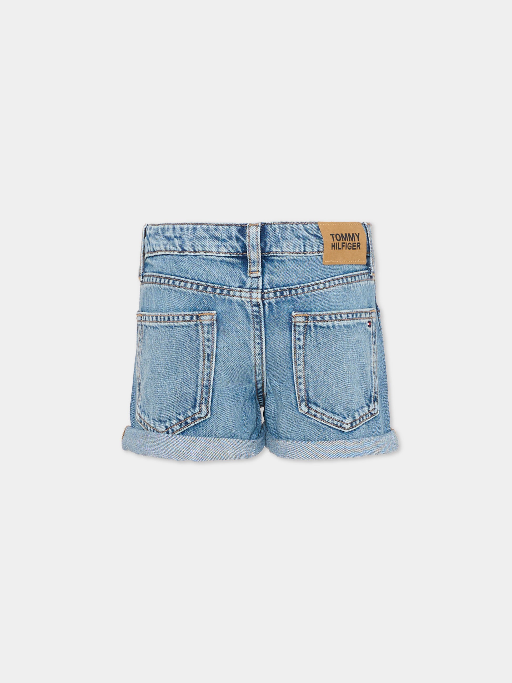 Shorts denim per bambina con logo,Tommy Hilfiger Junior,KG0KG09132 1A4