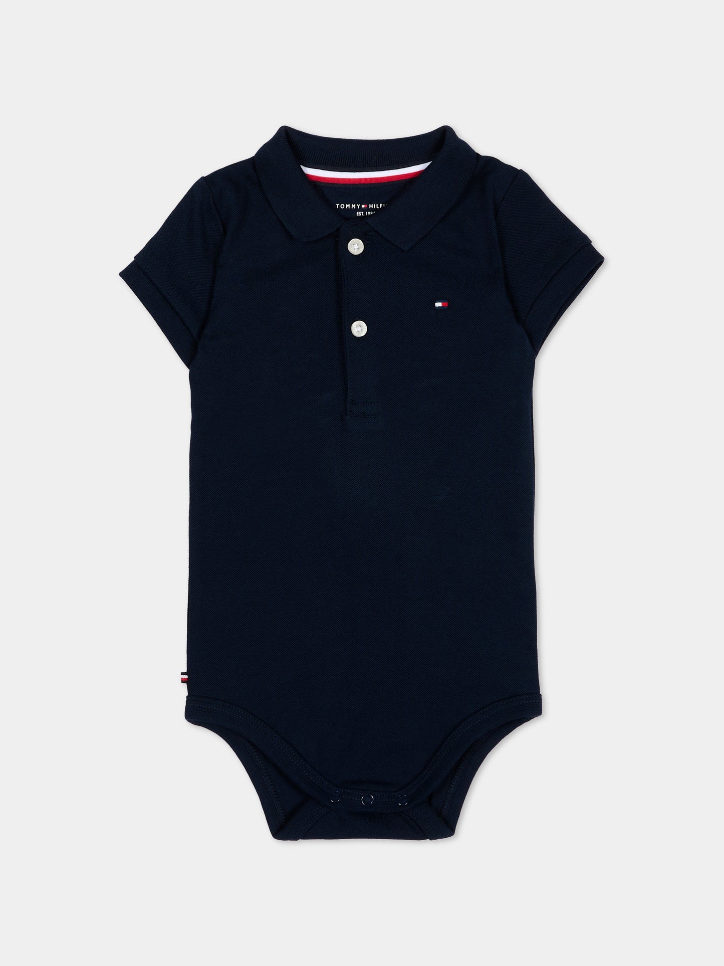 Body blu per neonato con logo,Tommy Hilfiger Junior,KN0KN02372 C1G