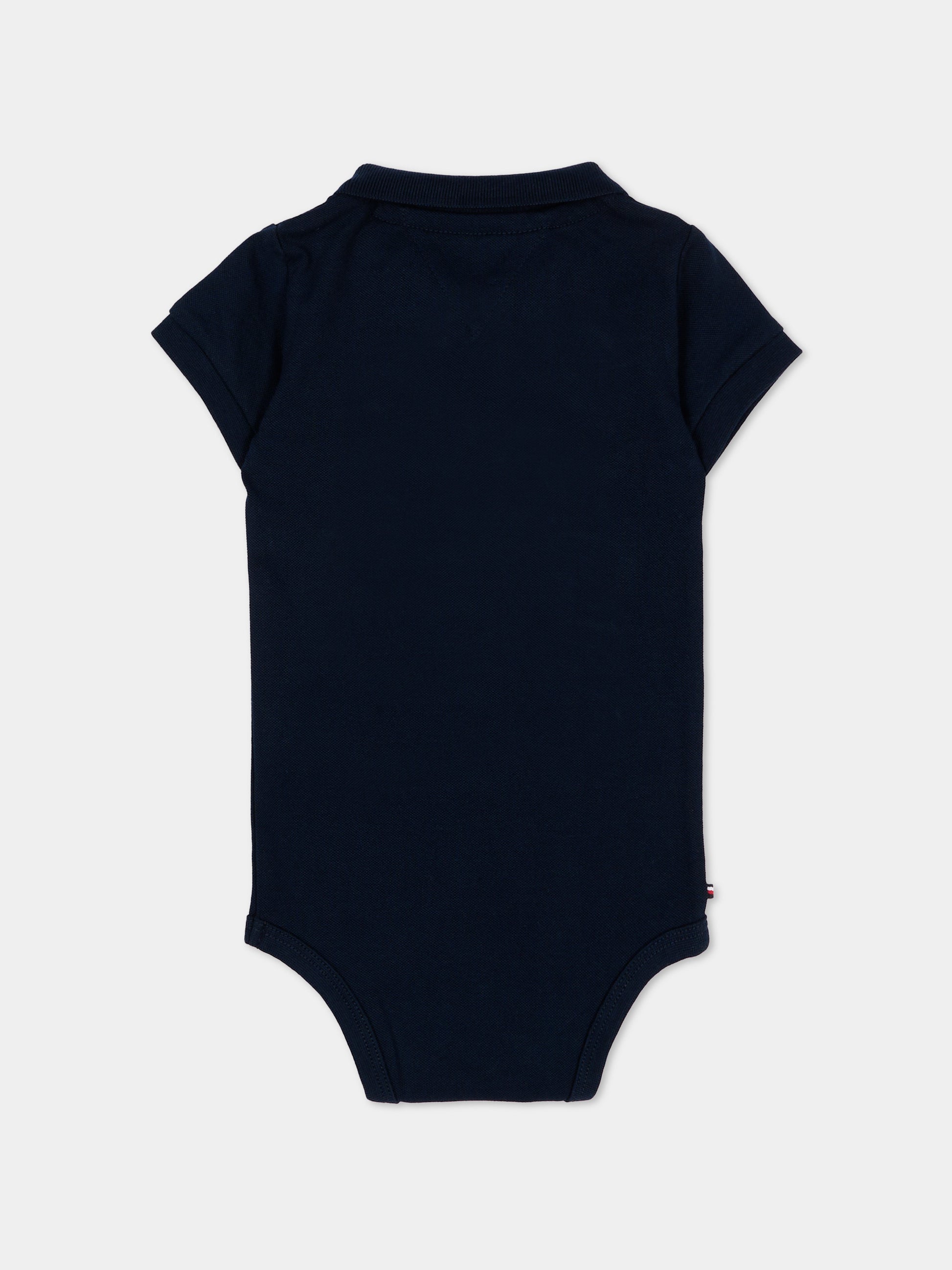 Body blu per neonato con logo,Tommy Hilfiger Junior,KN0KN02372 C1G