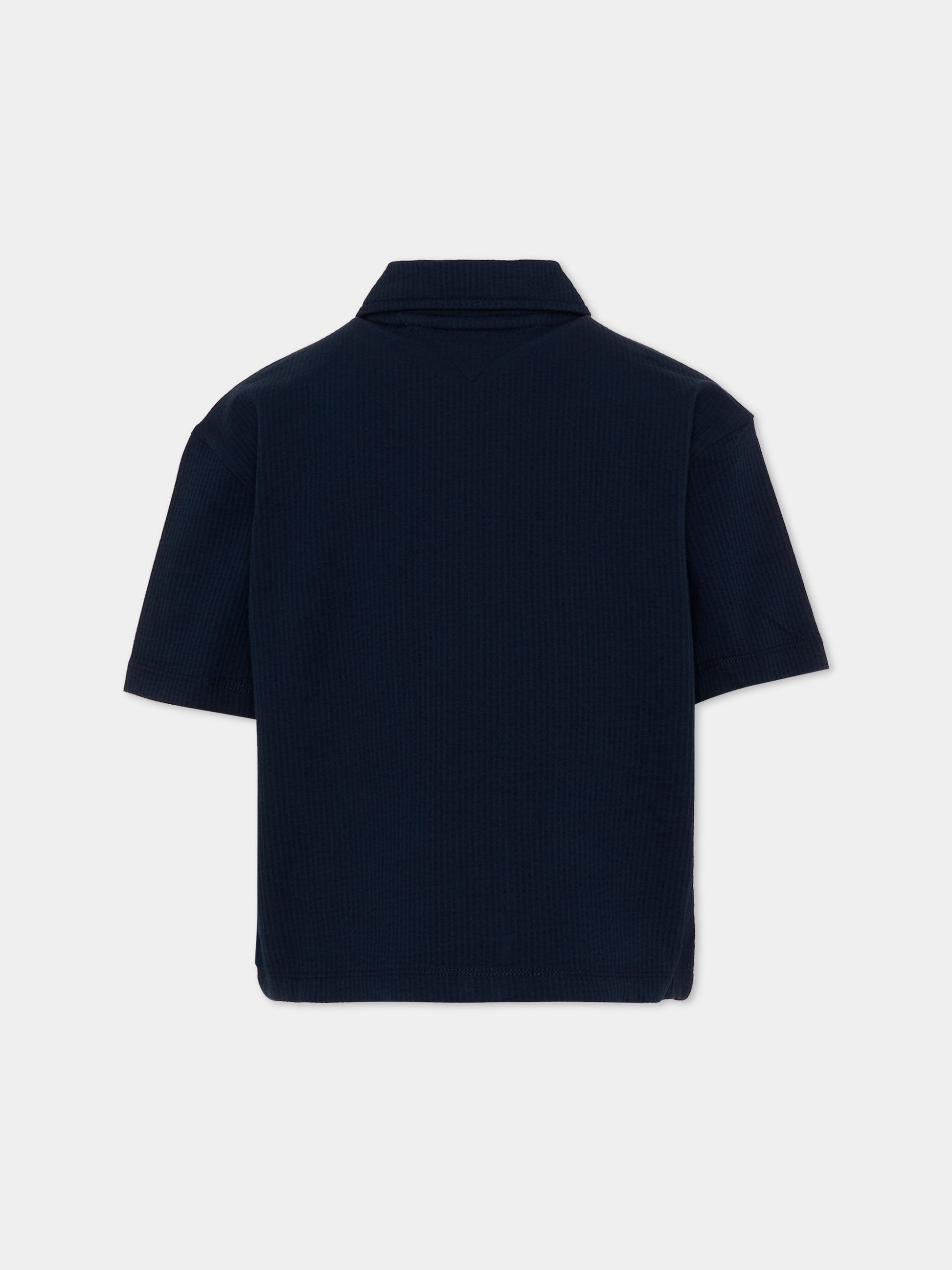 Camicia blu per bambino con logo,Tommy Hilfiger Junior,KB0KB10408 C1G